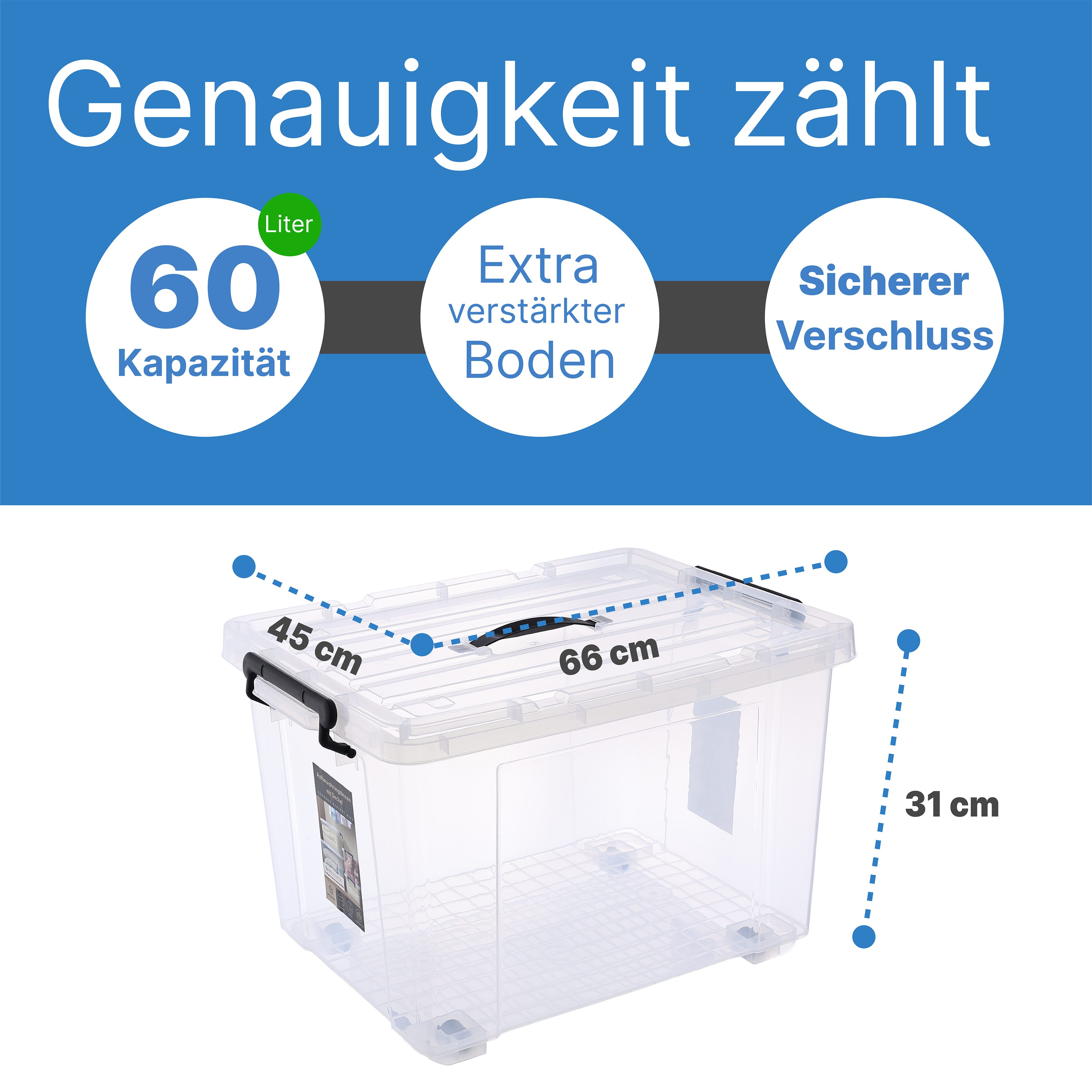 2mGoods Aufbewahrungsbox große Plastikboxen mit Deckel günstig online kaufen