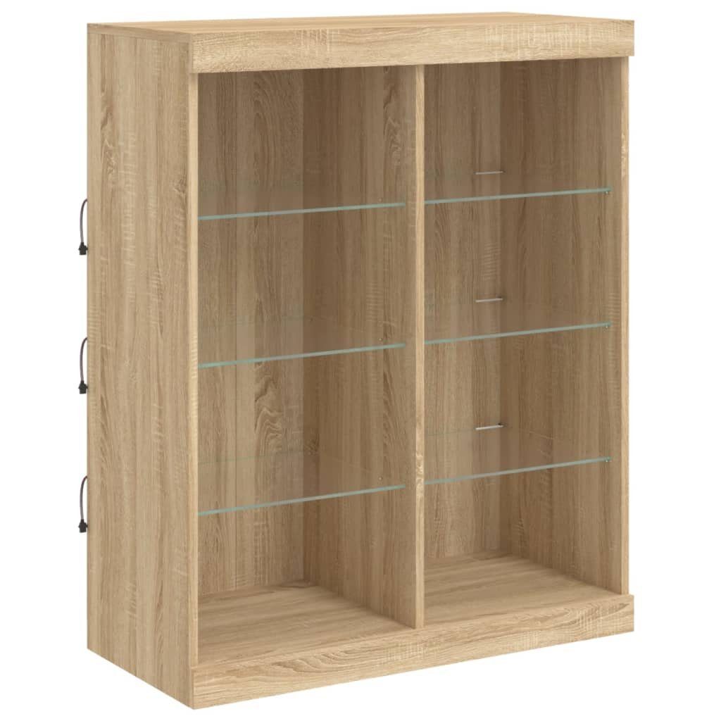 vidaXL Sideboard Sideboard mit LED-Leuchten Sonoma-Eiche 81x37x100 cm (1 St günstig online kaufen