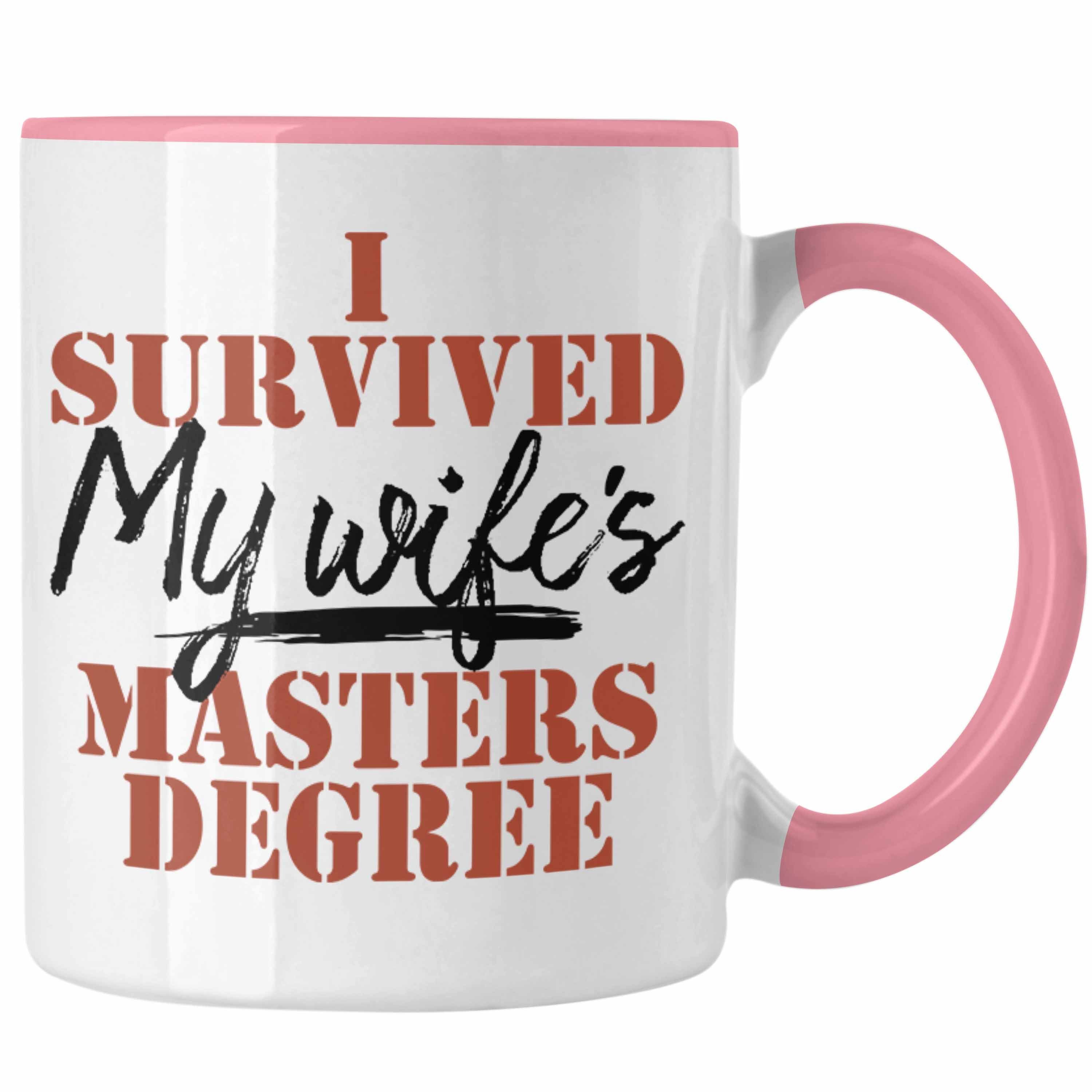 My Trendation Tasse der Degree" Wife's Rosa "I Ehefr Tasse Master Survived Masterabschlusses