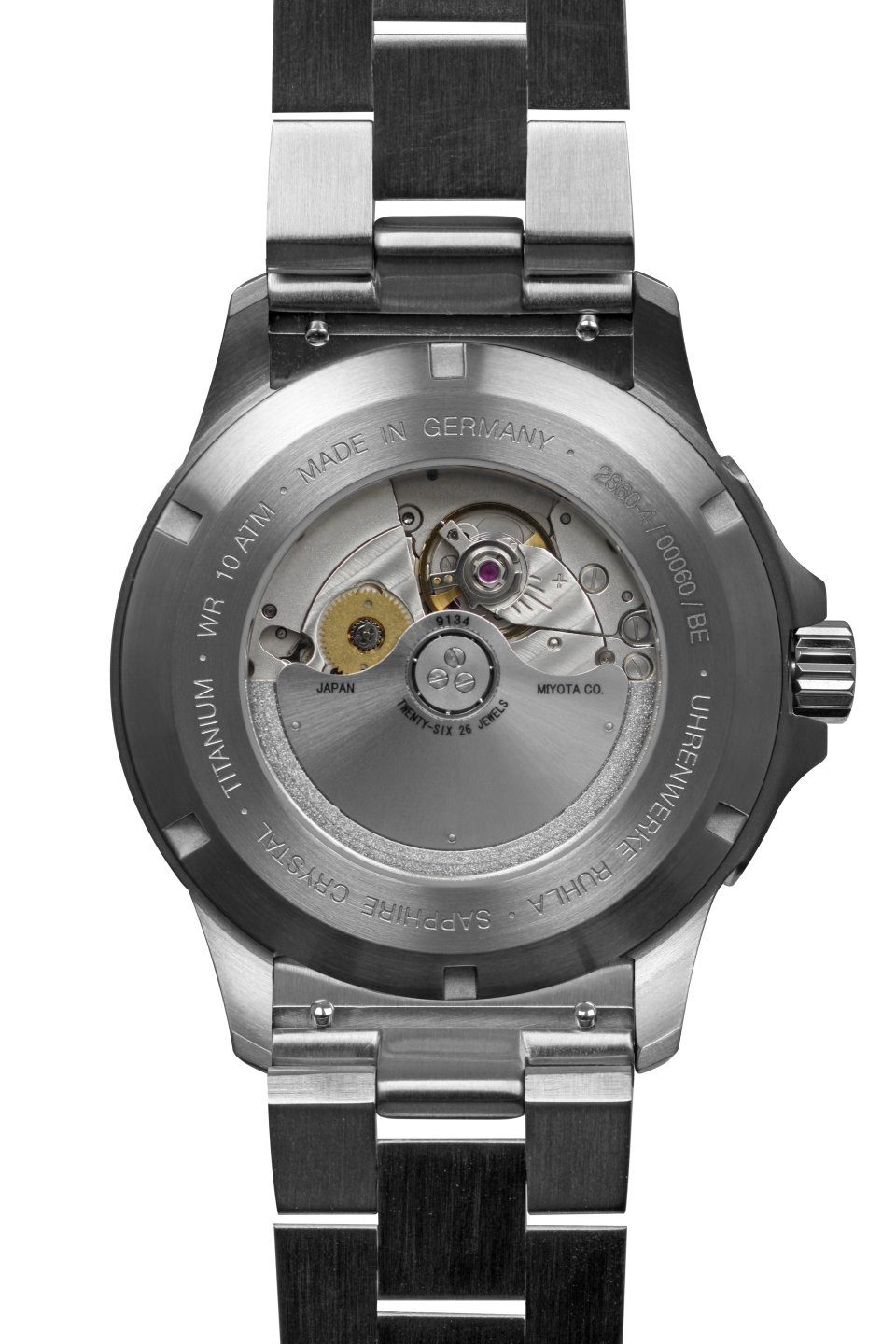 bauhaus Automatikuhr bauhaus aviation 2860M-4, Armbanduhr, Herrenuhr, Titan, Saphirglas, Made in Germany