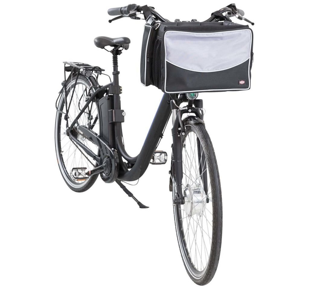 Thumbnail - vidaXL Aufbewahrungsbox, TRIXIE Haustier-Frontbox für Fahrräder 41x26x26 cm Schwarz und Grau