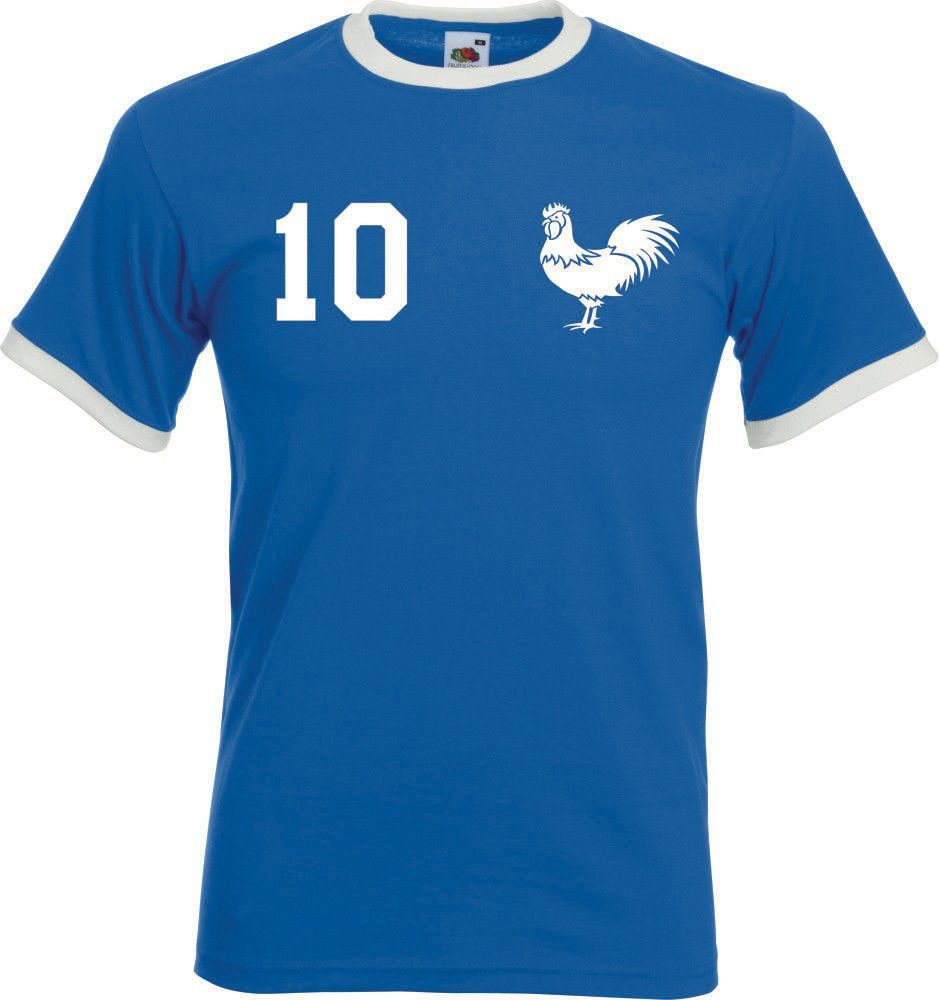 Youth Designz T-Shirt Frankreich Herren T-Shirt im Fußball Trikot Look mit trendigem Motiv