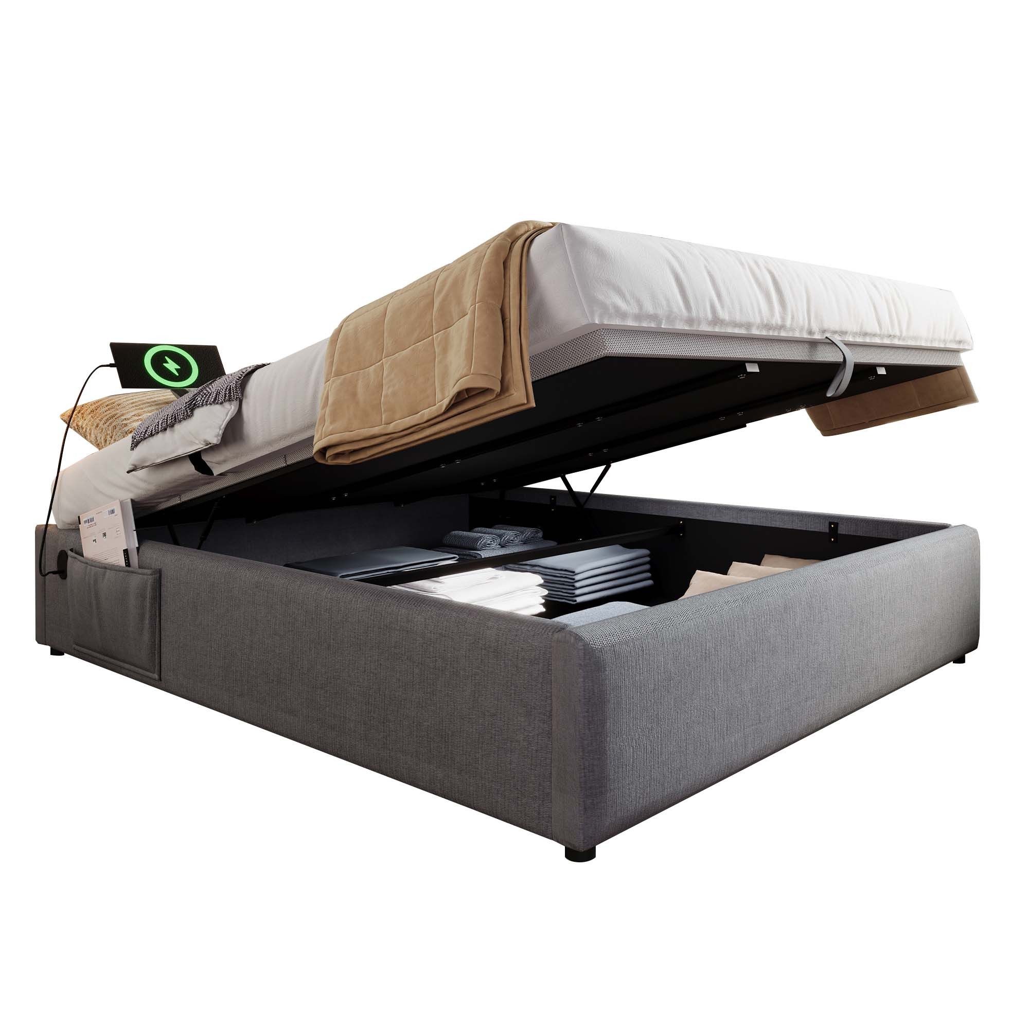 OKWISH Polsterbett Ohne Kopfteil (Funktionsbett, Struraumbett günstig online kaufen