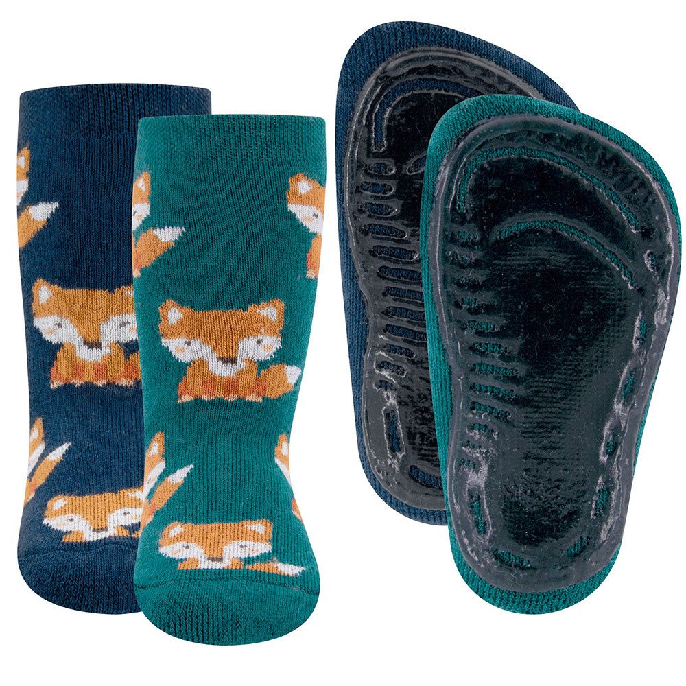 ABS-Socken Stoppersocken Fuchs 2er Pack
