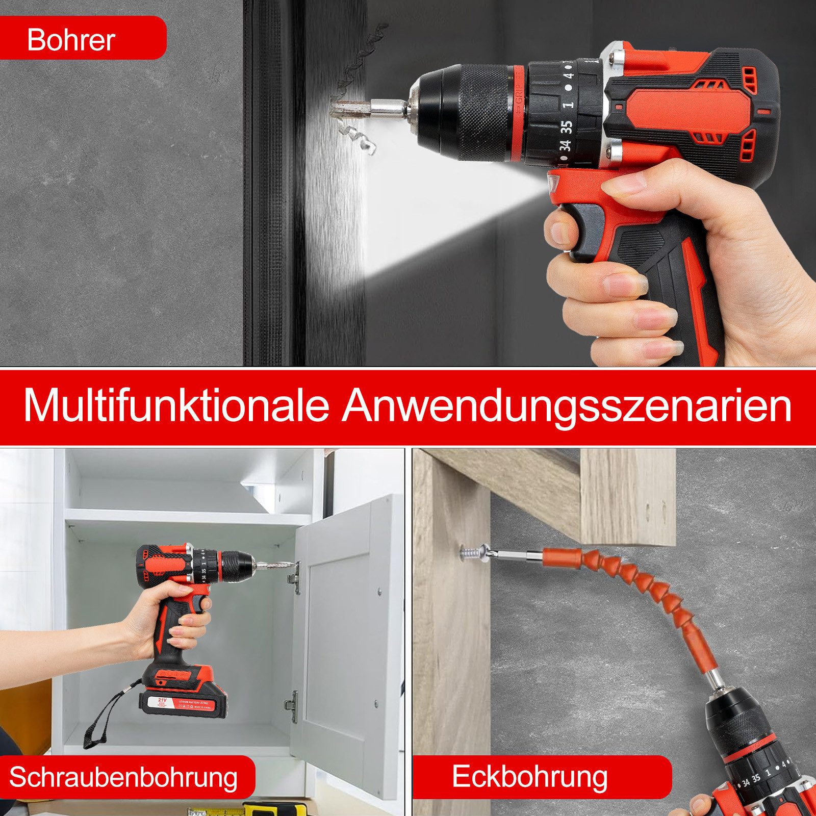 OUTIGO Akku-Bohrmaschine Akku-Bohrschrauber, Schnellladen, Das hohe Drehmom günstig online kaufen