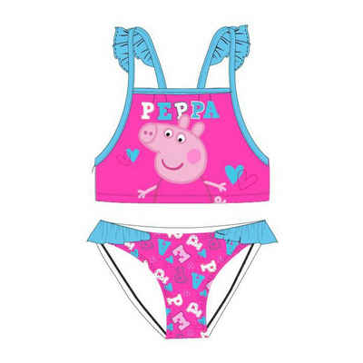 Peppa Pig Bügel-Bikini Peppa Pig 2-teiliger Bikini für Mädchen, Pink, Größen 92-110 (2-St)