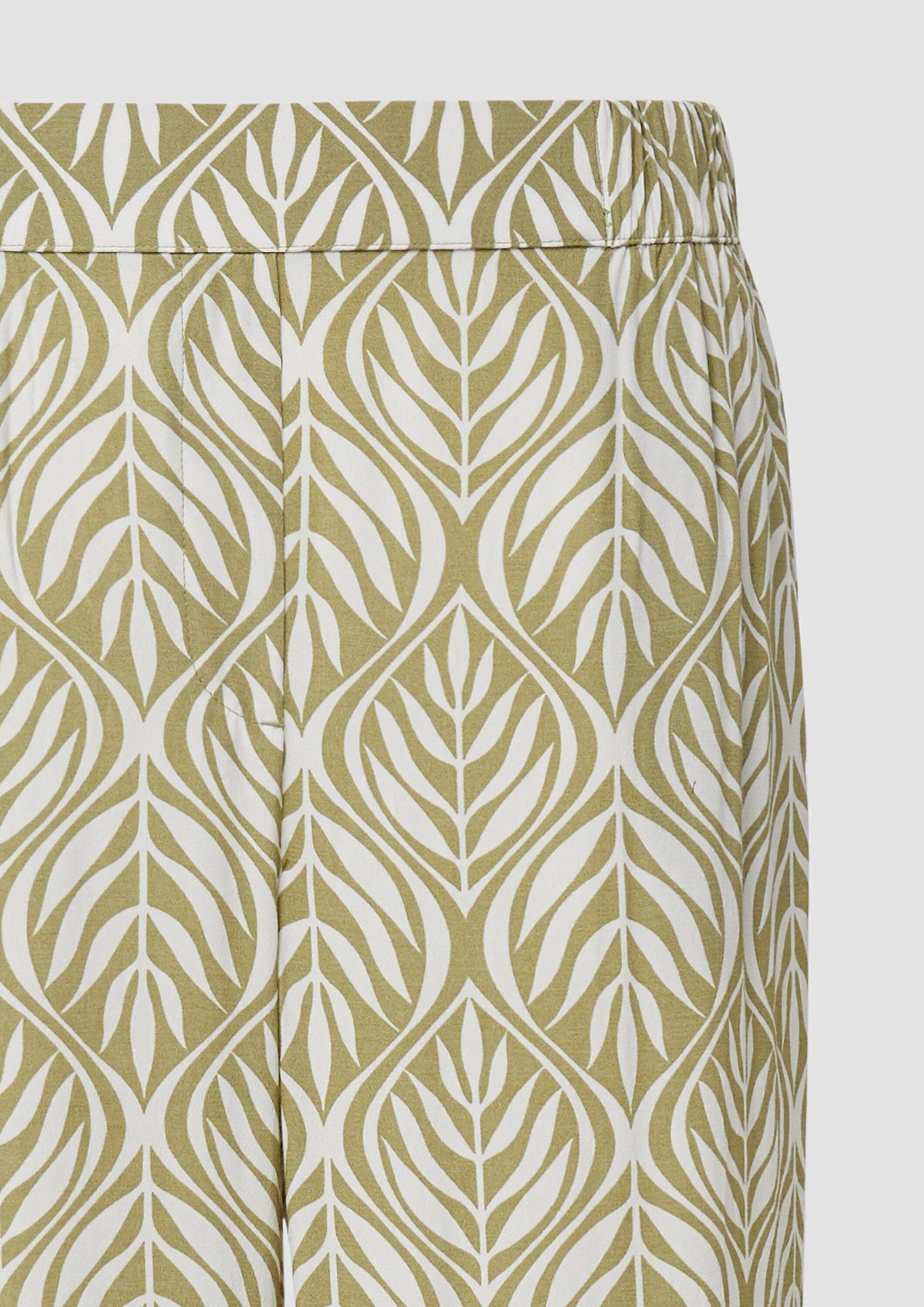 s.Oliver Culotte Hose Culotte aus Viskose mit All-over-Print