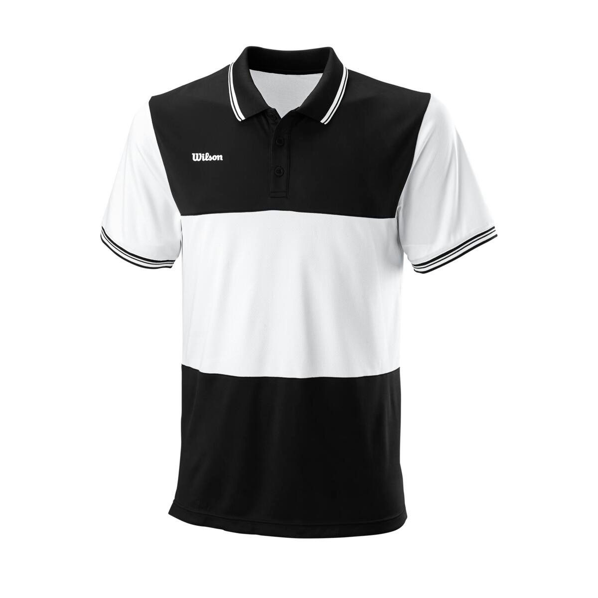 Wilson Poloshirt Team II 2021 schwarz/weiss Herren