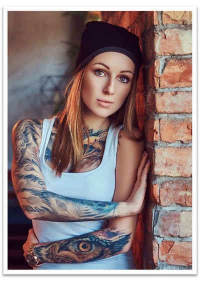 wandmotiv24 Poster Frau, Tattoo, Arm, Models (1 St), Wandbild, Wanddeko, Poster in versch. Größen