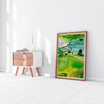 Sinus Art Poster Landschaftsfotografie 60x90cm Poster Malerische Reisterrasse Vietnam