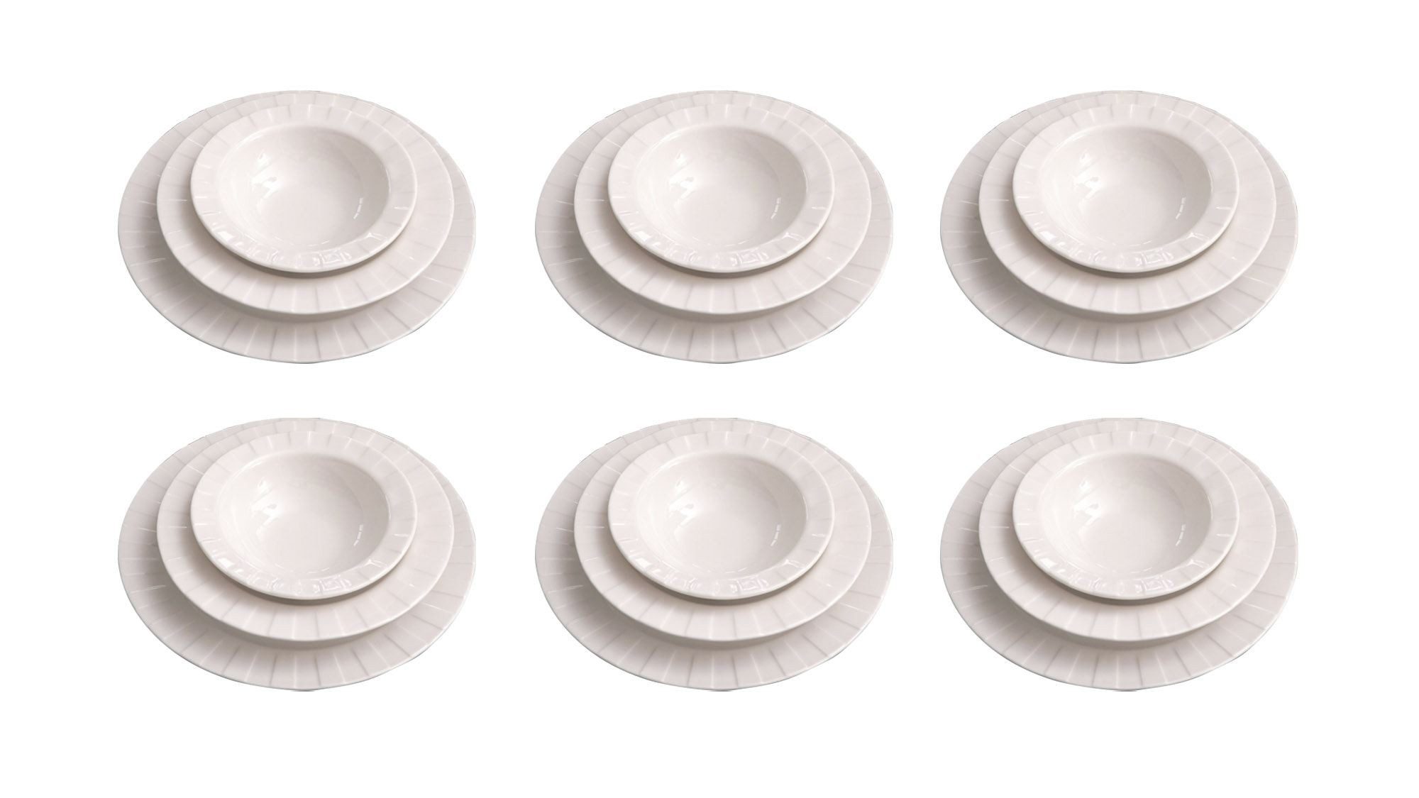 Hermia Concept Geschirr-Set Zumrut (18-tlg), 6 Personen, Porzellan, 18 Teile, für 6 Personen
