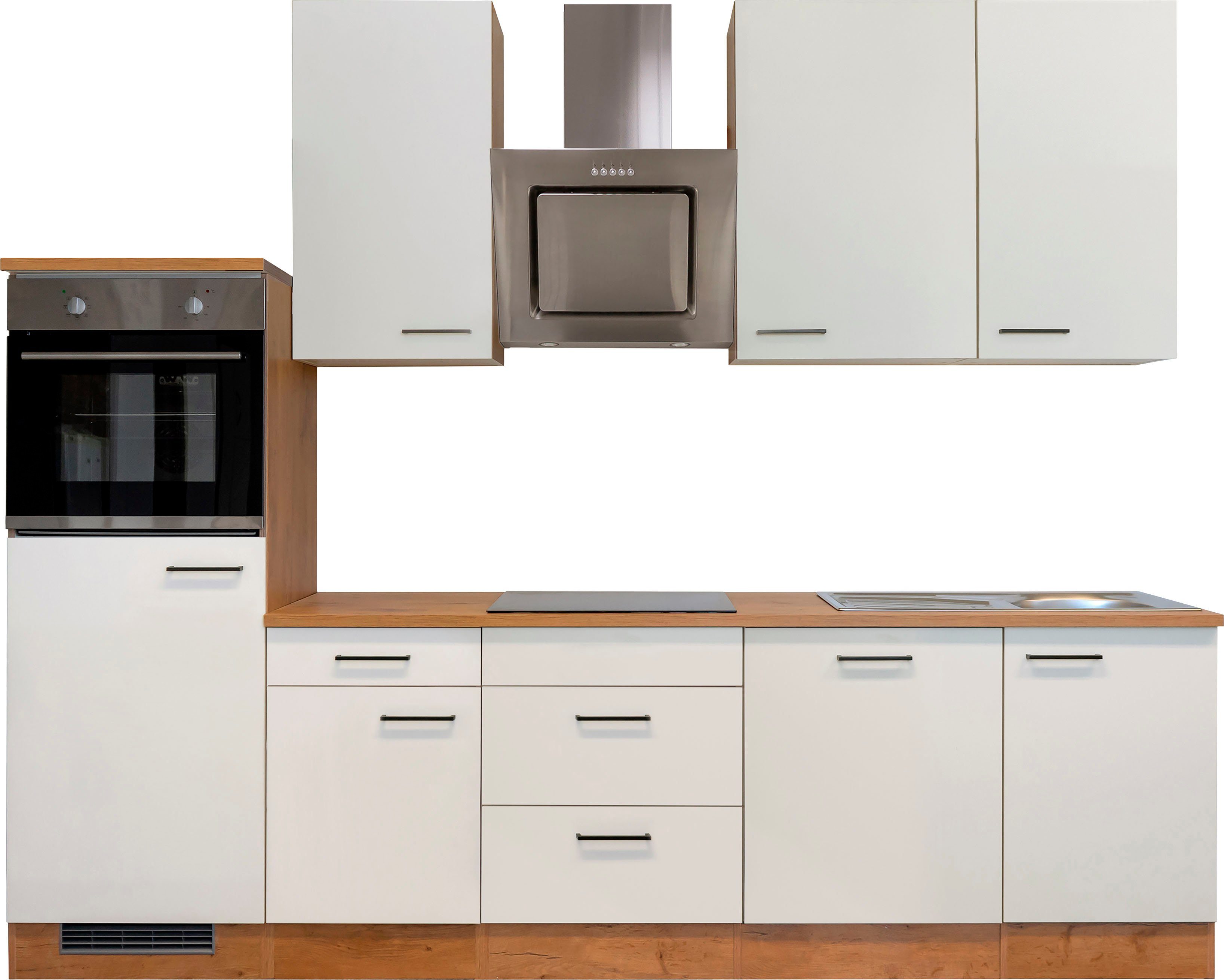 Flex-Well Küchenzeile Vintea, wahlweise mit E-Geräten, Gesamtbreite 280 cm