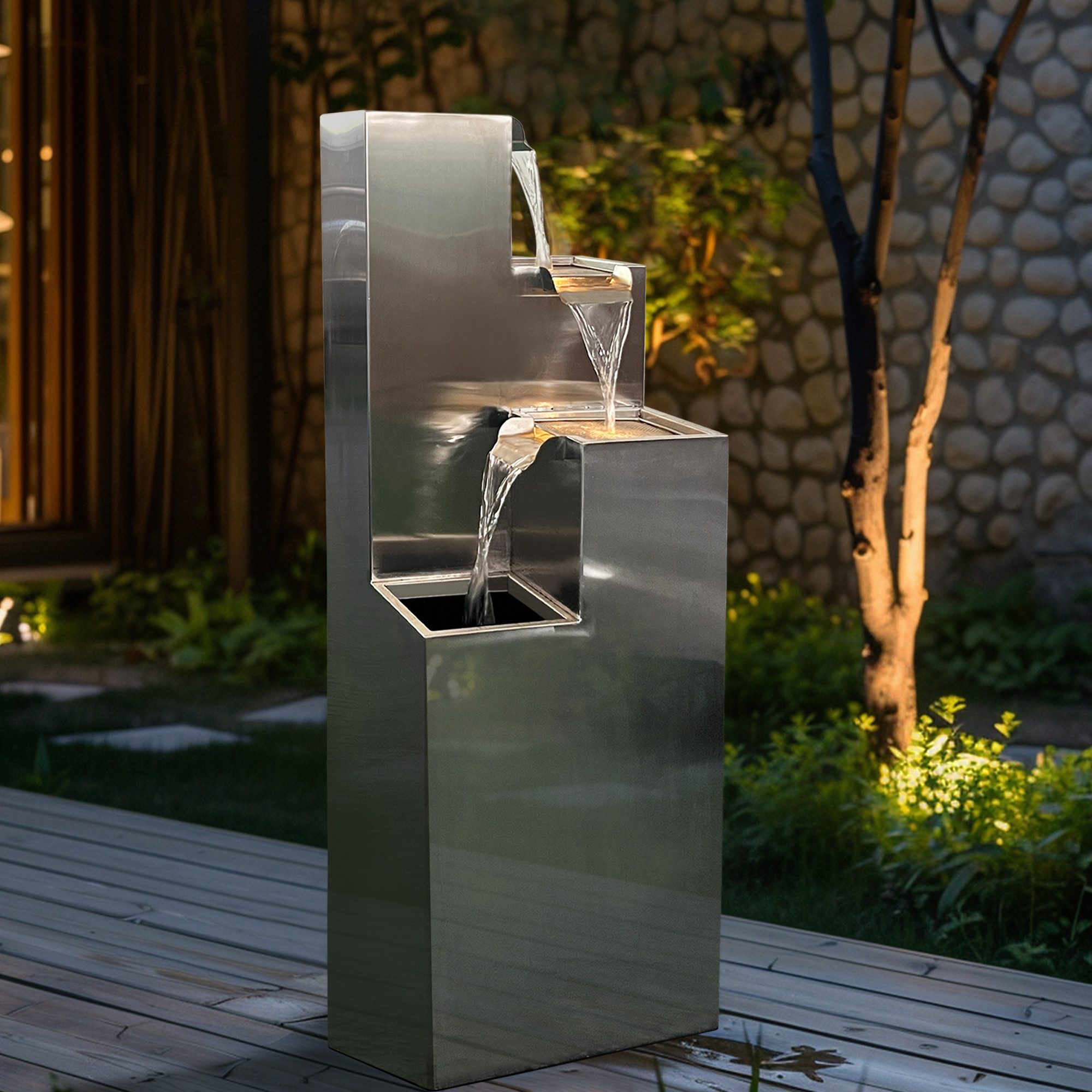 Köhko Gartenbrunnen Ribero aus Corstenstahl mit günstig online kaufen