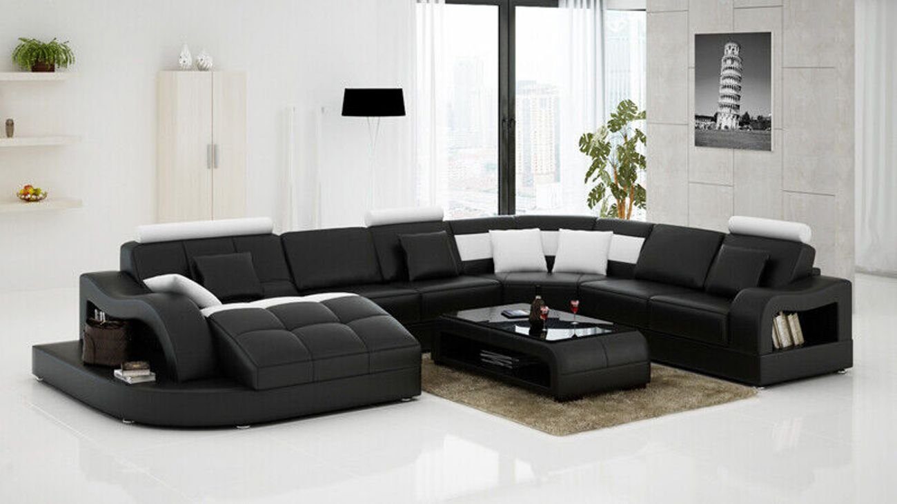 JVmoebel Ecksofa Couch Wohnlandschaft Design Eck Ecksofa Garnitur Modern mit Sofa USB