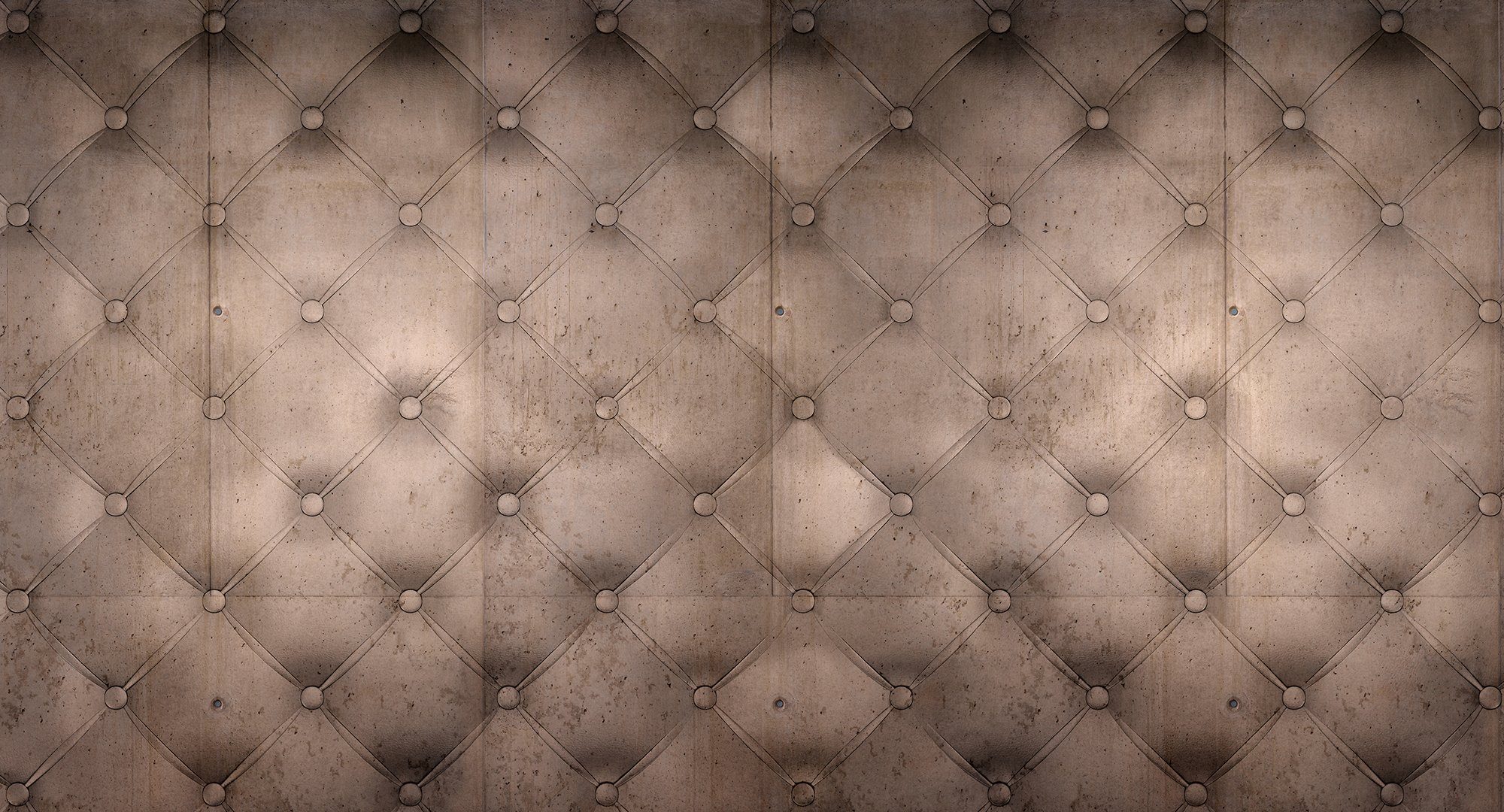 Architects Paper Fototapete Atelier 47 Cushion Artwork 1, glatt, Lederoptik, (5 St), Vlies, Wand, Schräge, Decke hellbraun/dunkelbraun