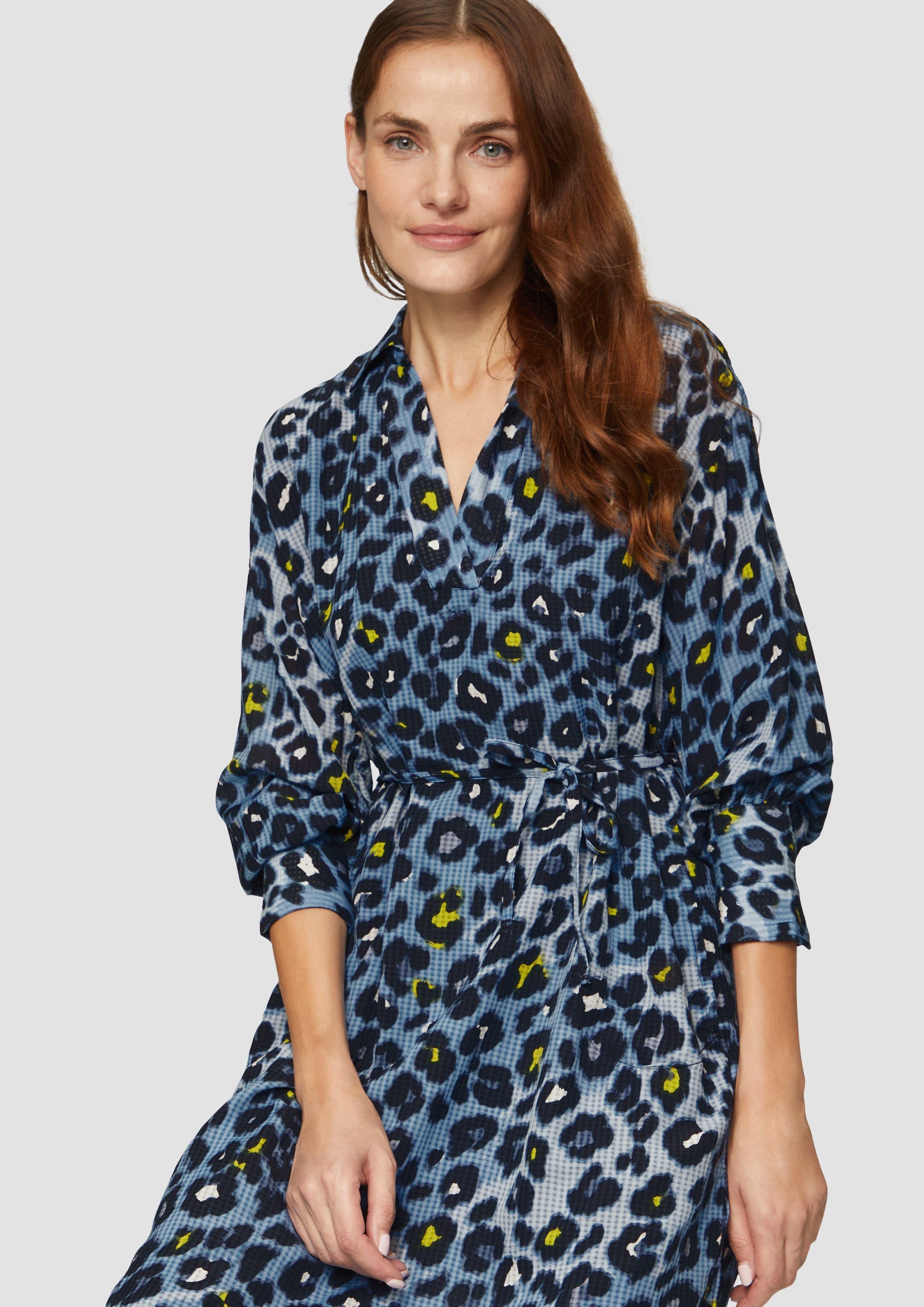 s.Oliver Minikleid Hemdblusenkleid aus Viskosemix mit günstig online kaufen