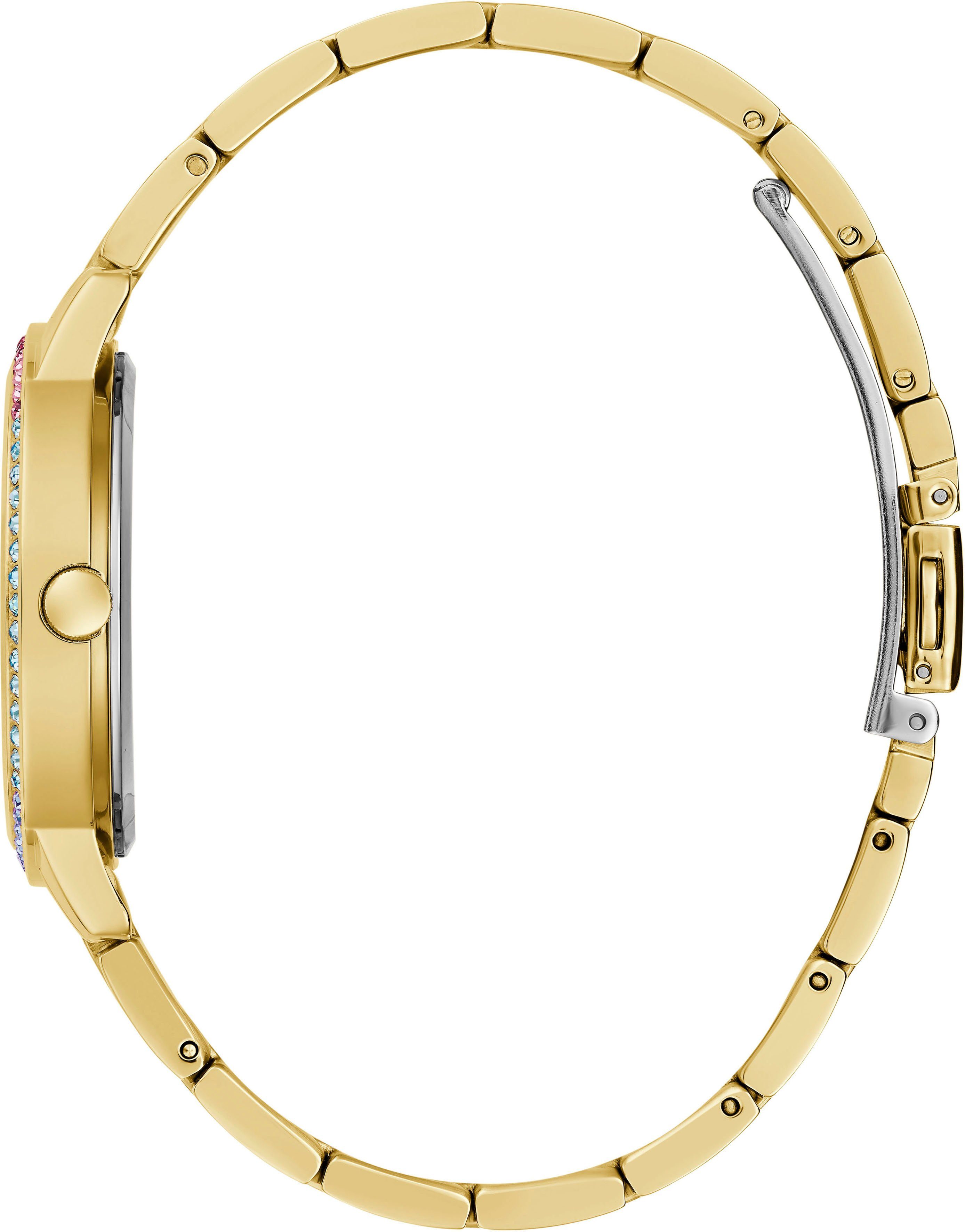 Guess Quarzuhr THREE OF HEARTS GW0657L2, Armbanduhr, Damenuhr