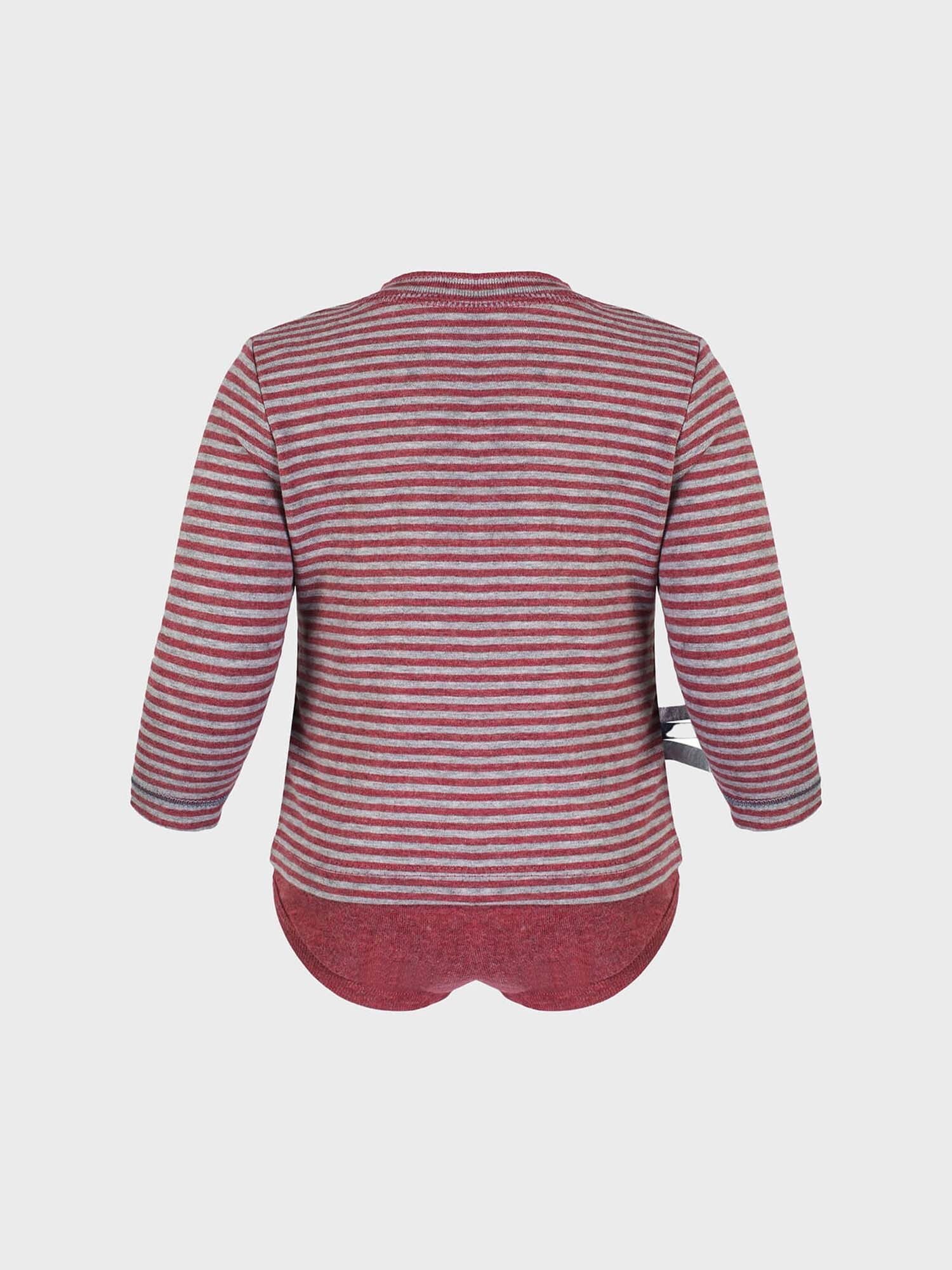 OrganicEra Shirtbody Langarm-Bodyshirt aus Bio-Baumwolle, gestreift (1-tlg)