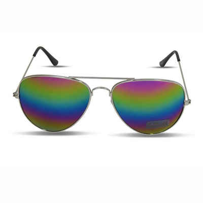 Sonia Originelli Sonnenbrille Sonnenbrille "Pilot" Partybrille Spaß Verspiegelt Brille Fasching Onesize