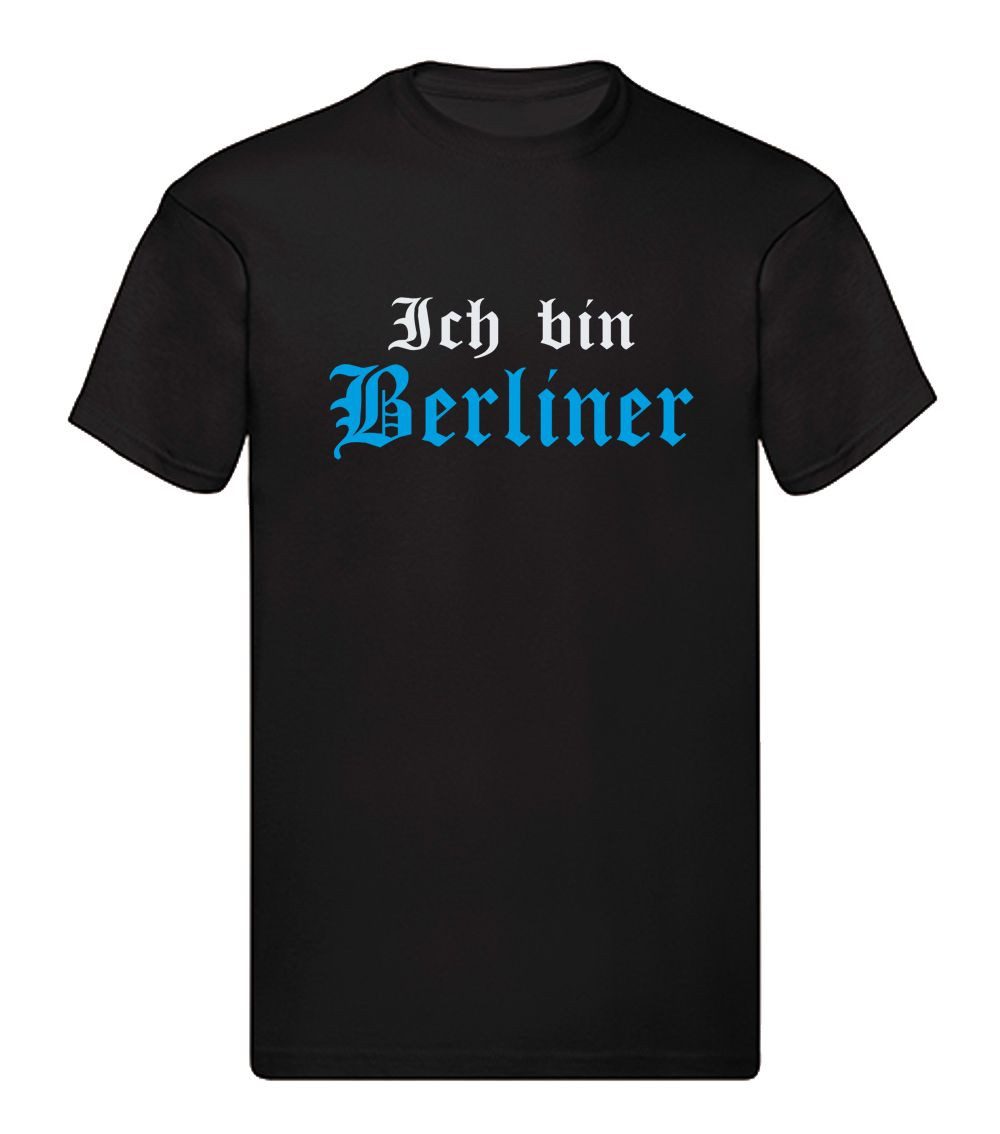 G-graphics T-Shirt Ich bin Berliner – ein Leben lang mit Rückendruck (blau) (1-tlg) Herren T-Shirt mit einem Motiv für den echten Fan