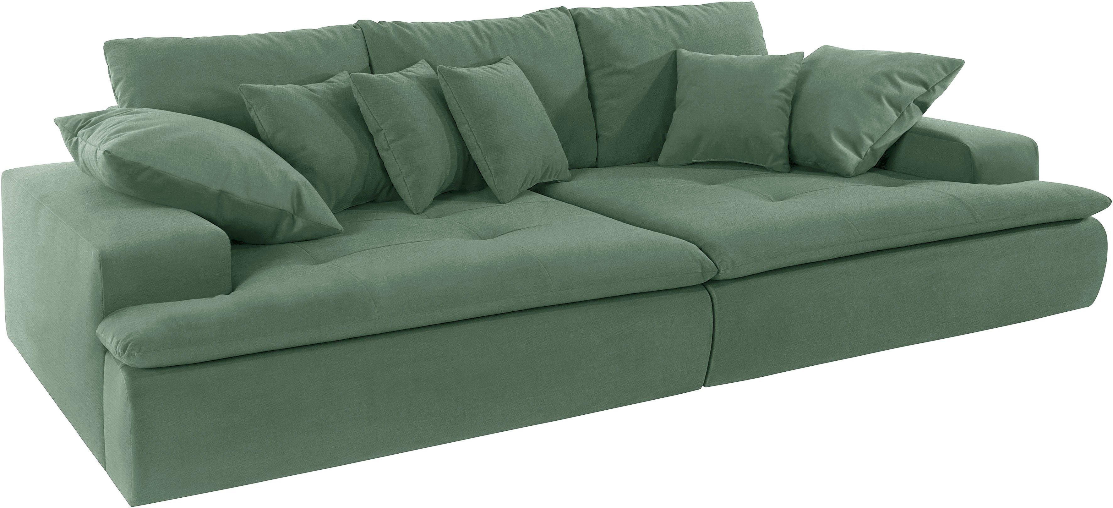 Mr. Couch Big-Sofa Haiti, wahlweise mit Kaltschaum (140kg Belastung/Sitz)  und AquaClean-Stoff, Inklusive loser Zier- und Rückenkissen