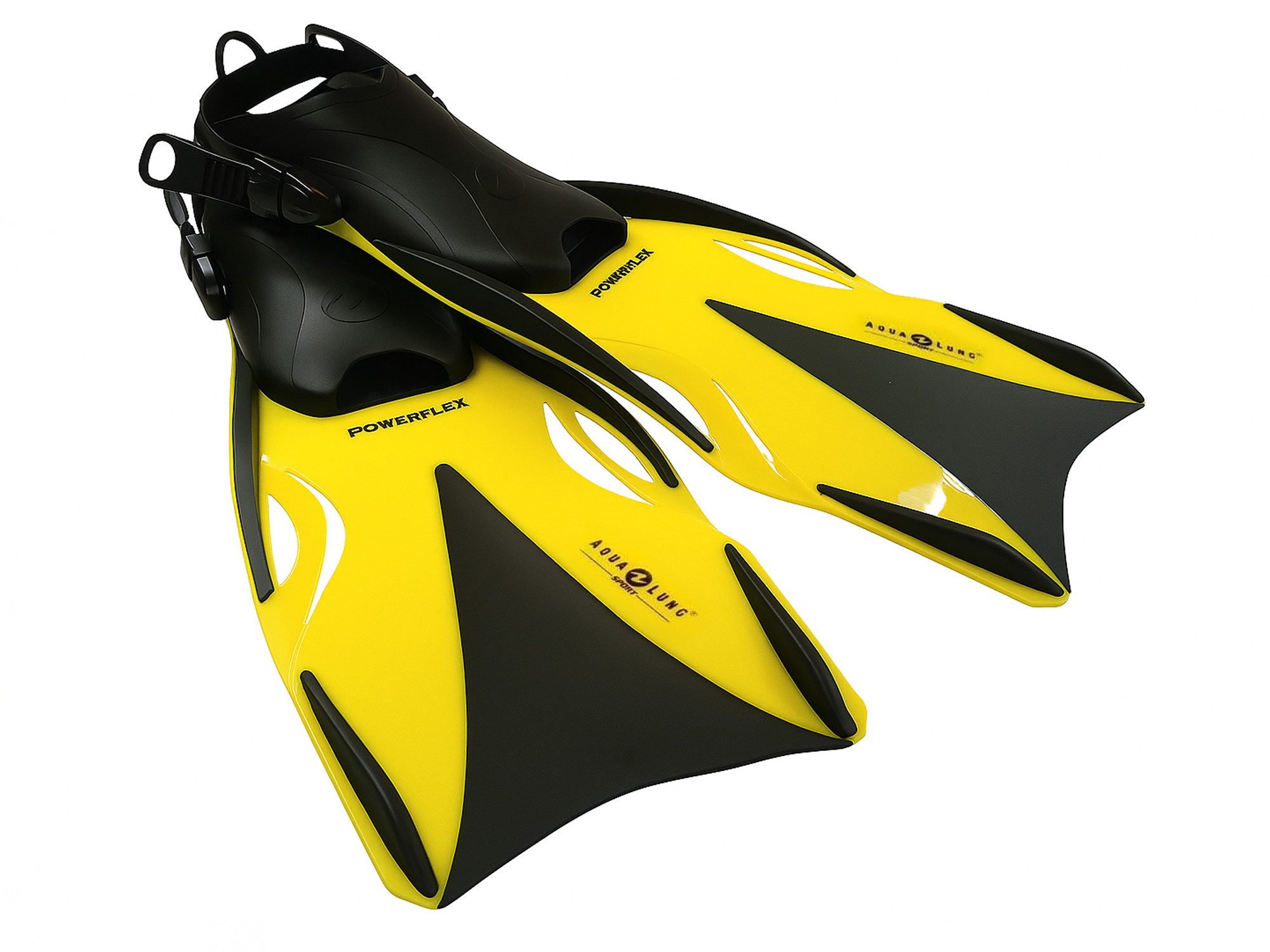 Aqua Lung Sport Flosse Taucherflossen zum Schnorcheln und Schwimmen - Powerflex (Damen und Herren Schnorchelflossen (verstellbar), 1 St., Lang), Größenverstellbare Schwimmflossen für Erwachsene und Jugendliche