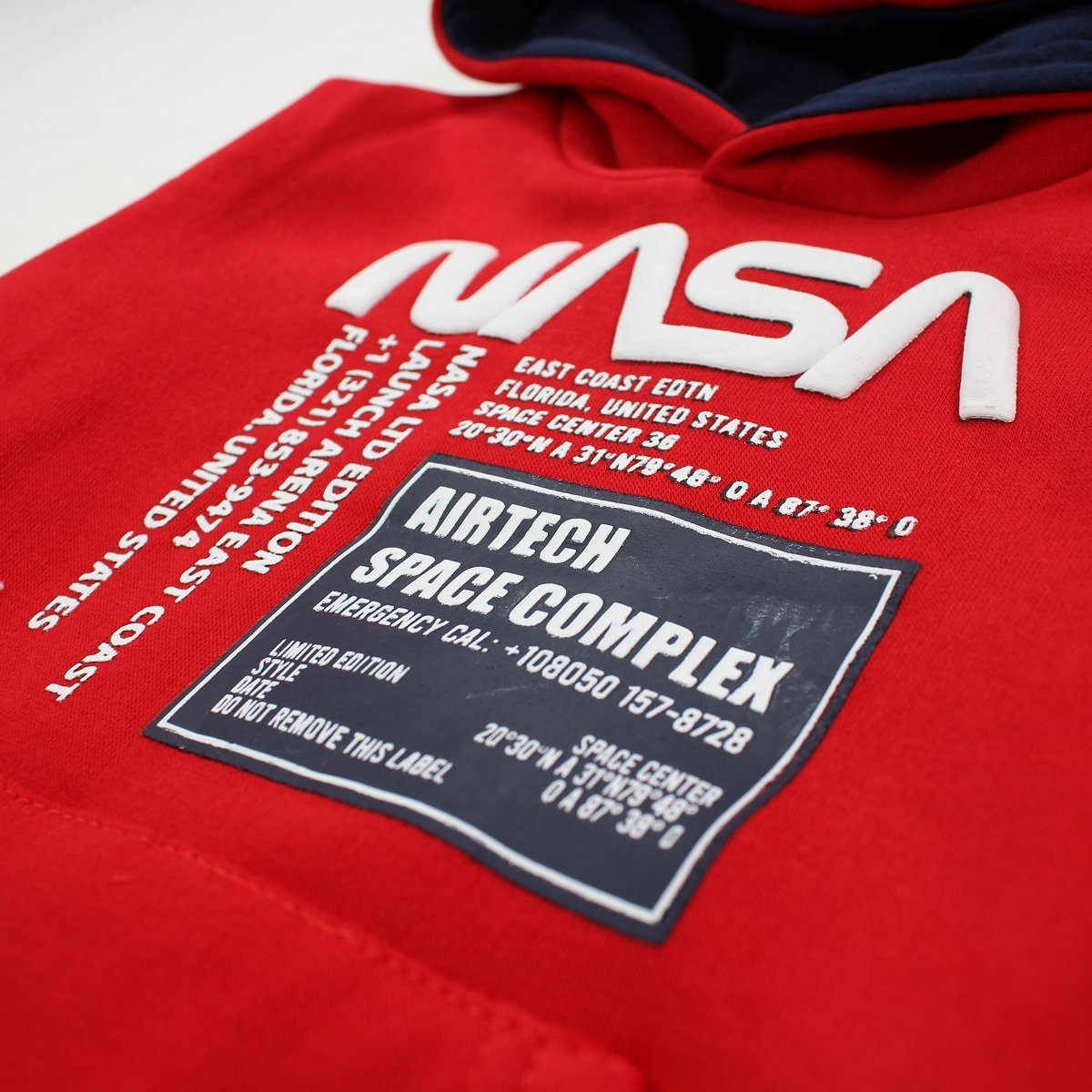 NASA Hoodie NASA Space Hoodie 164 Pullover Gr. Jungen Kapuzen bis 104 Center Rot