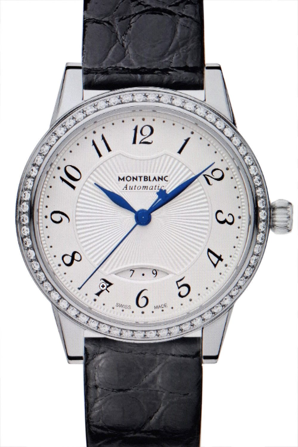 MONTBLANC Luxusuhr Automatik Swiss Made Damen Uhr 30 mm Boheme 111057 / 7312 Diamanten Boheme, Lünette: Diamantbesatz 72 stück