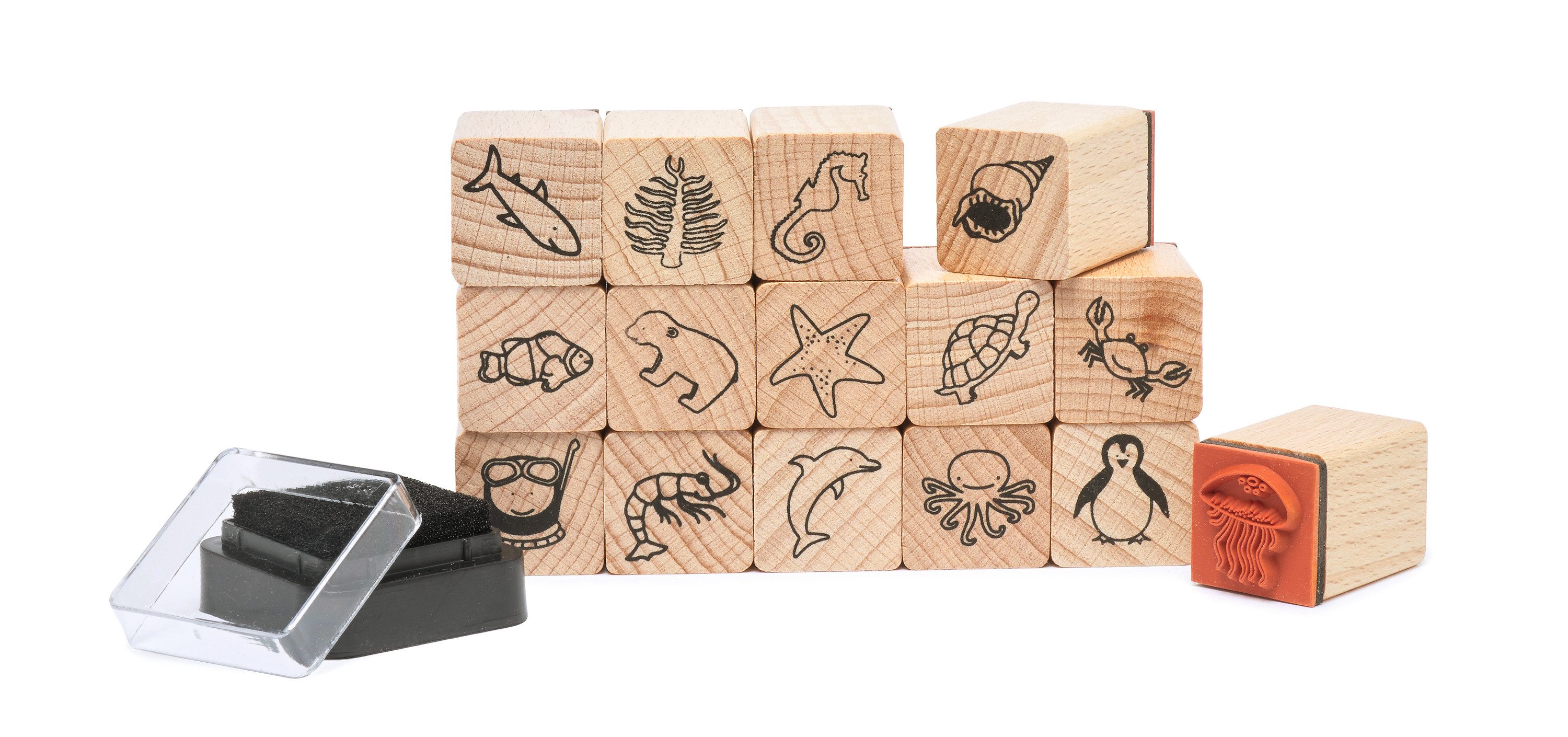 Rico Design Stempel Zoowelt, 16 Teile