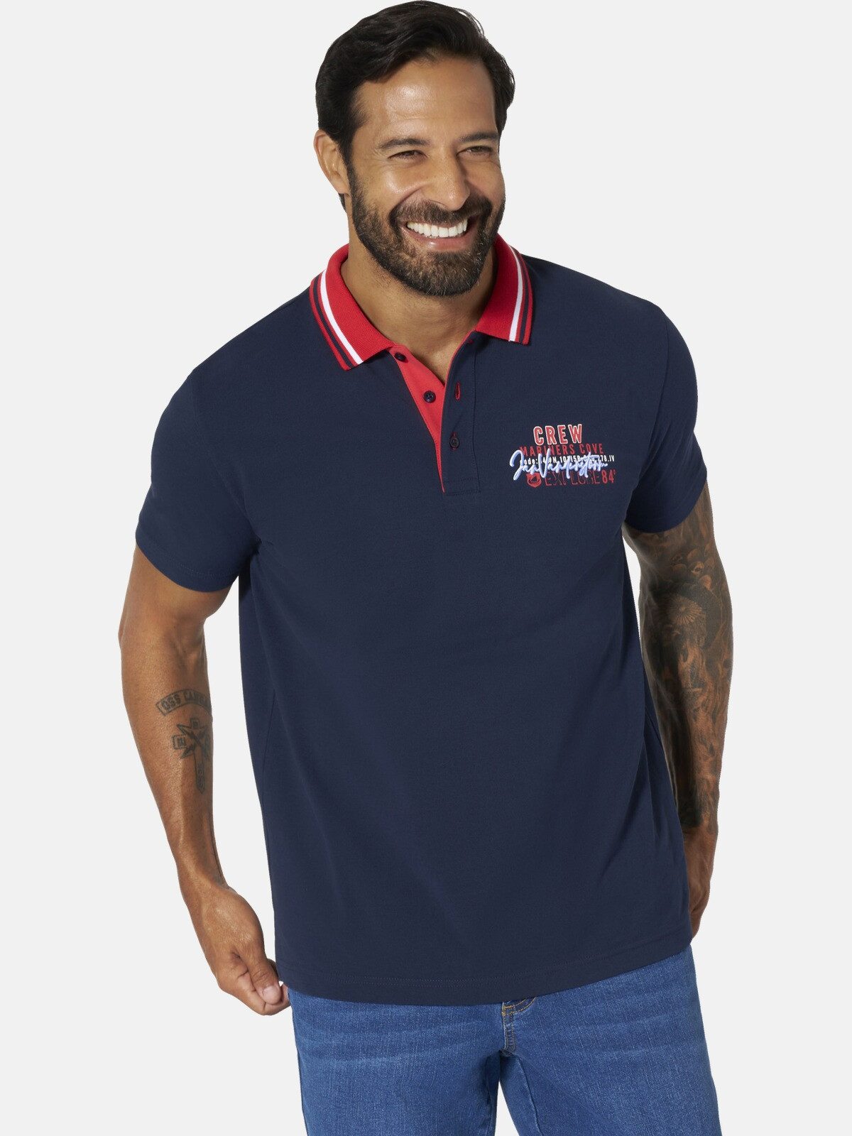 Jan Vanderstorm Poloshirt TEOFIL in zwei Farben günstig online kaufen