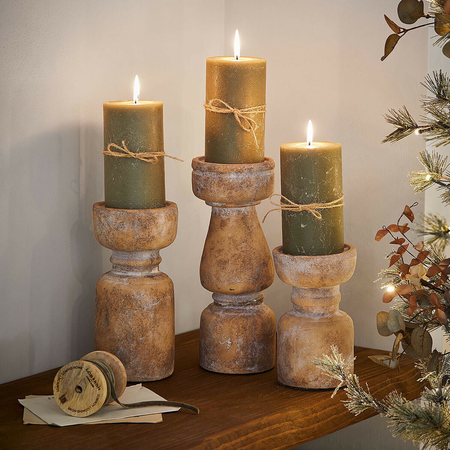 Mirabeau Kerzenständer Kerzenständer 3er Set Talona terrakotta