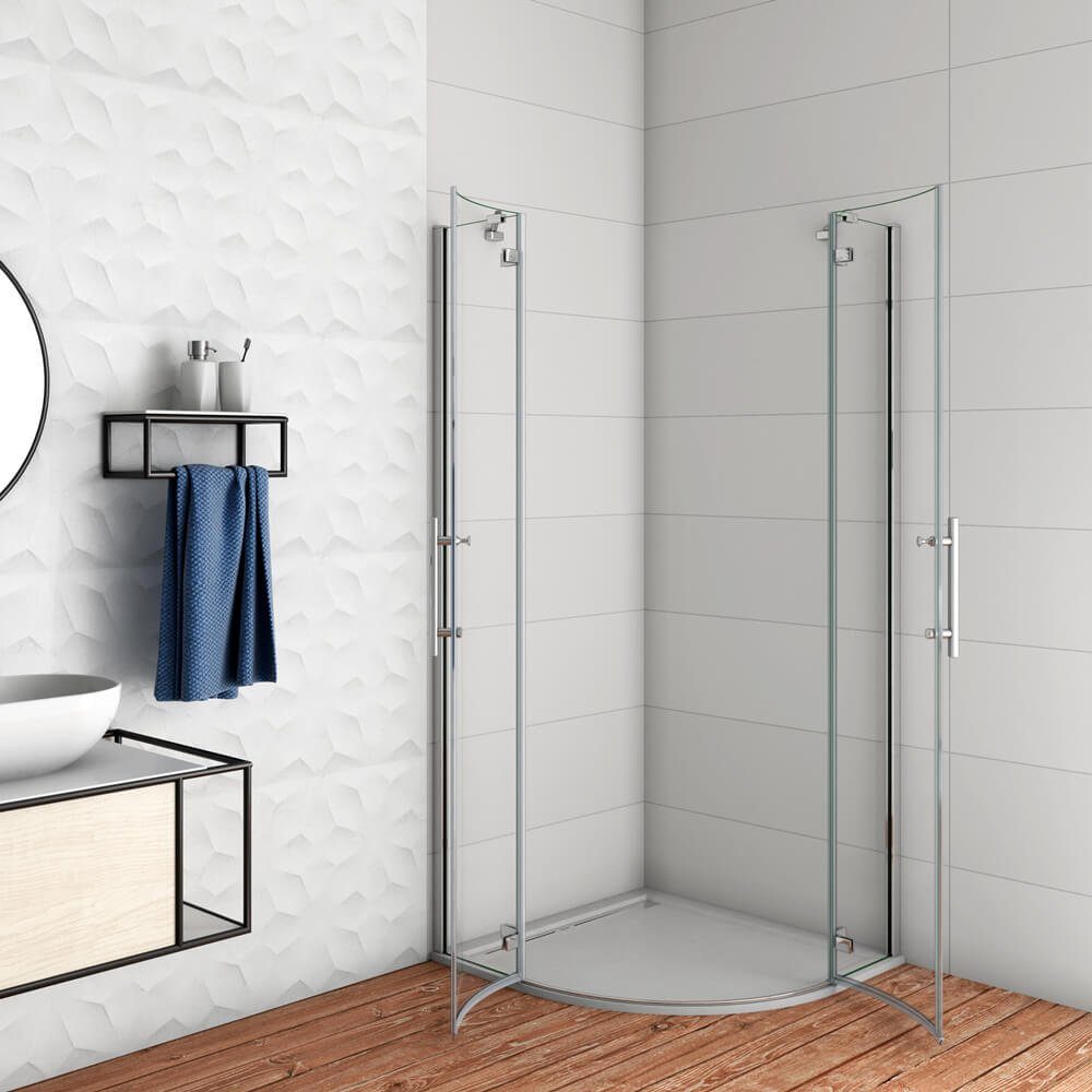 duschspa Runddusche 195cm Runddusche Viertelkreis Duschtür günstig online kaufen