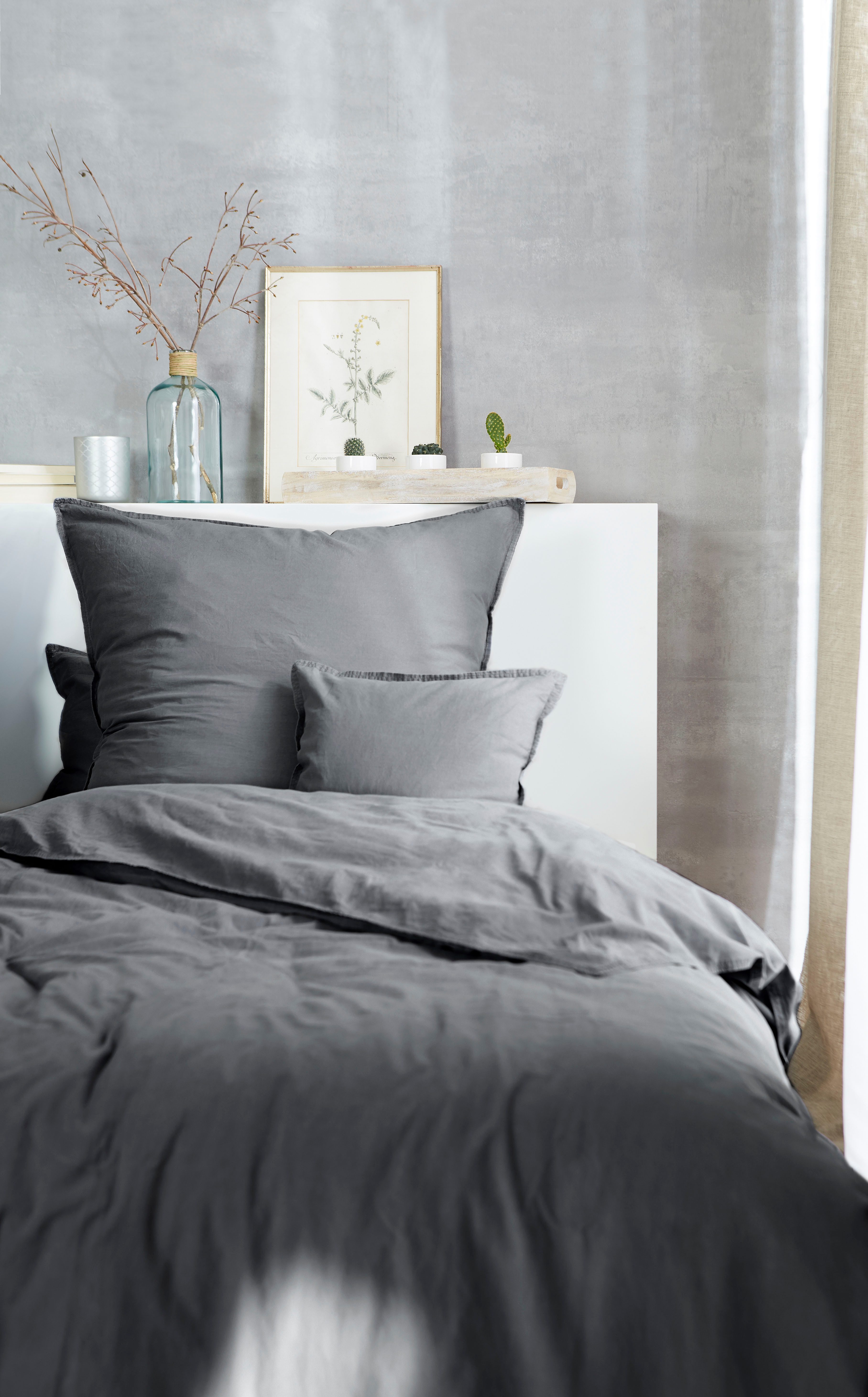 Primera Kissenbezüge Kissenbezüge »Stone Washed«, Primera (2 Stück), (2 Stück), mit Stone-Washed Optik