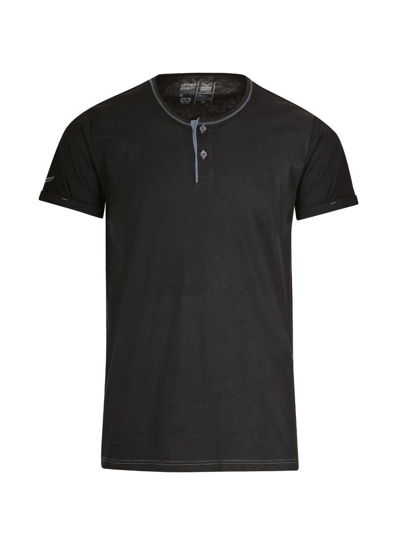 T-Shirt TRIGEMA T-Shirt Knopfleiste aus Biobaumwolle