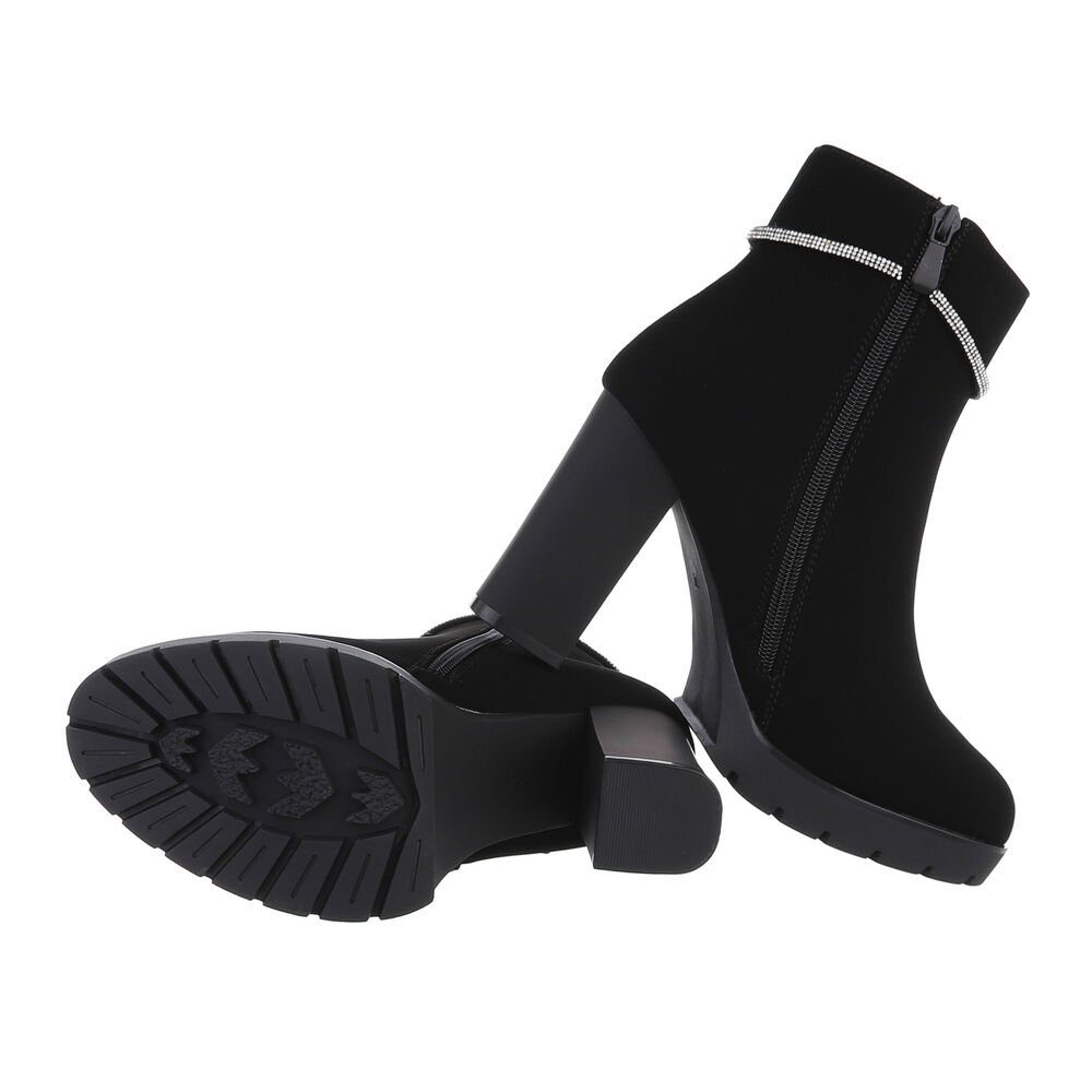 Ital-Design Damen Elegant High-Heel-Stiefelette (84633899) Blockabsatz günstig online kaufen