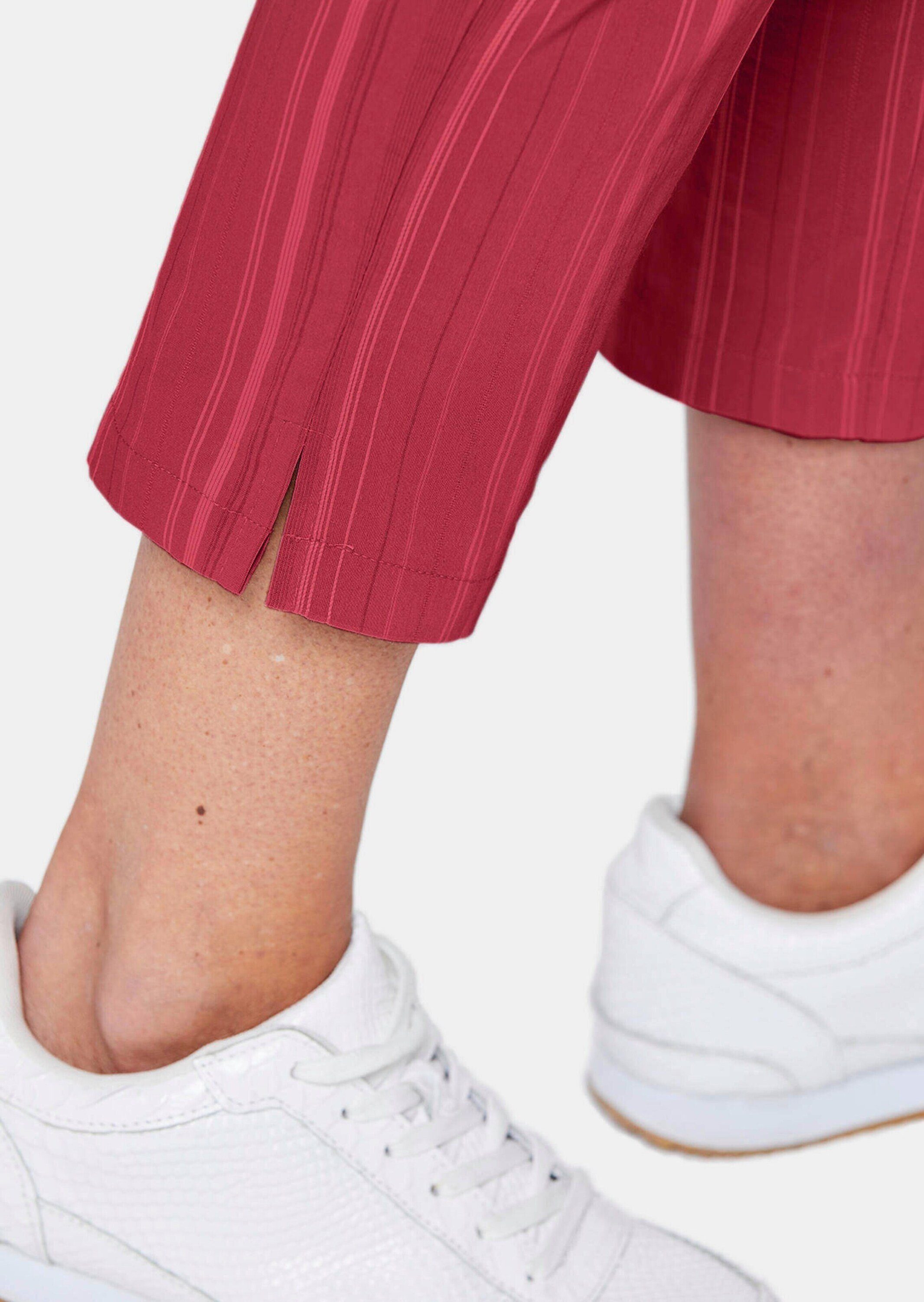 GOLDNER Caprihose Kurzgröße: Verkürzte Strukturhose, elastisch