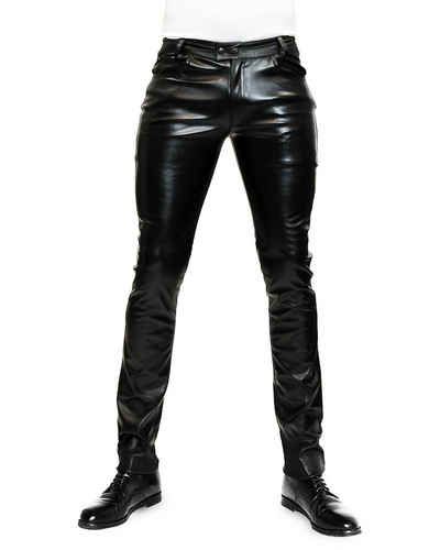 BOCKLE Lederhose »Bockle® Faux Leather Stretch Kunstlederhose Sexy keine echte Lederhose Lederjeans Leder Röhre Skinny«