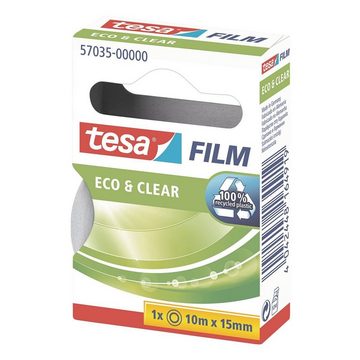 tesa Klebeband ECO & CLEAR (1-St) 15 mm/10 m, unsichtbar, klebstark und alterungsbeständig