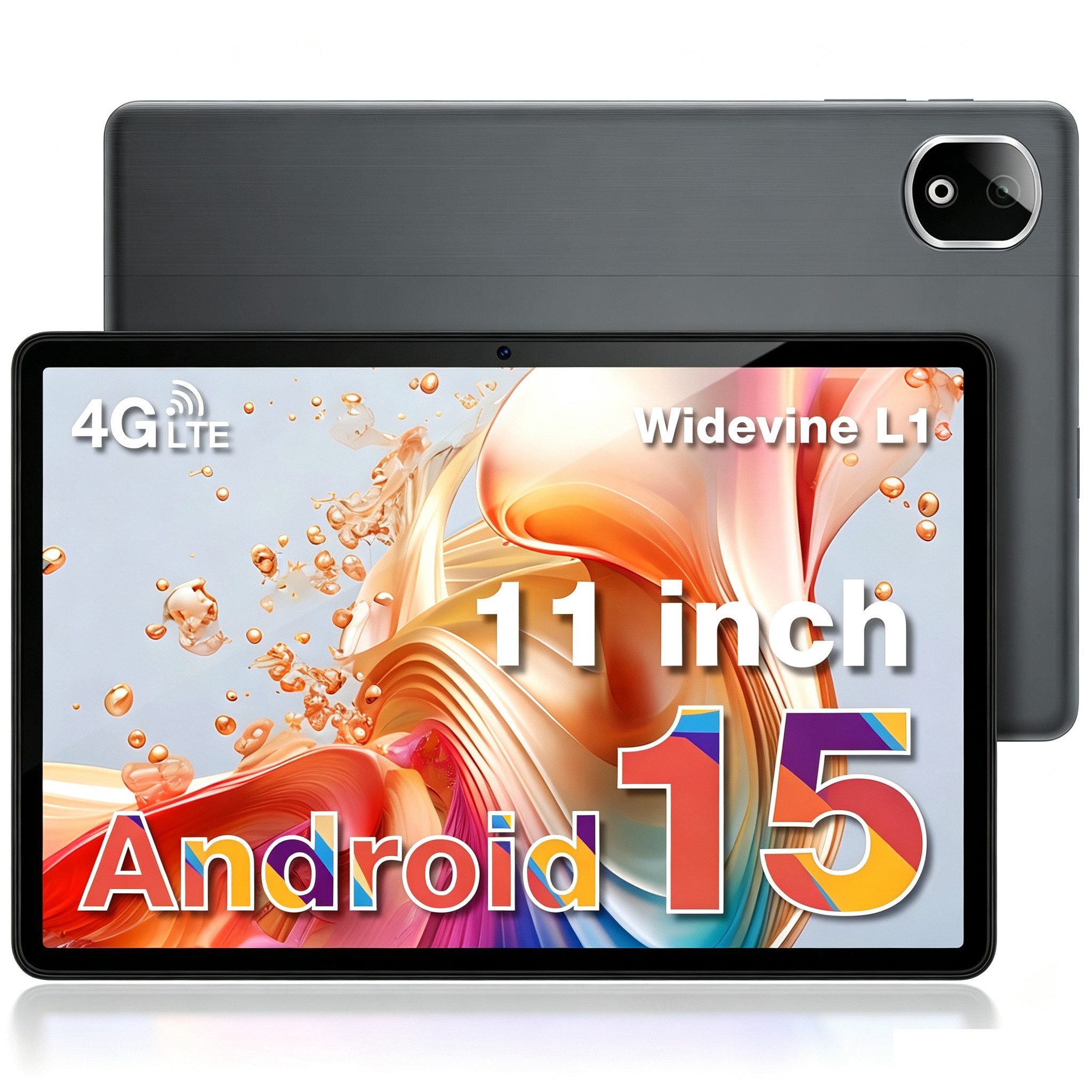 DOOGEE T30E Android 15 tablet 11 Zoll, 8000mAh, 4GB RAM + 128GB ROM/TF 1TB Tablet (11", 128 GB, Android 15, 4G, Dual 4G LTE 5G WiFi Tablets LTE, BT5.0, 13MP+5MP, Widevine L1, OTG)