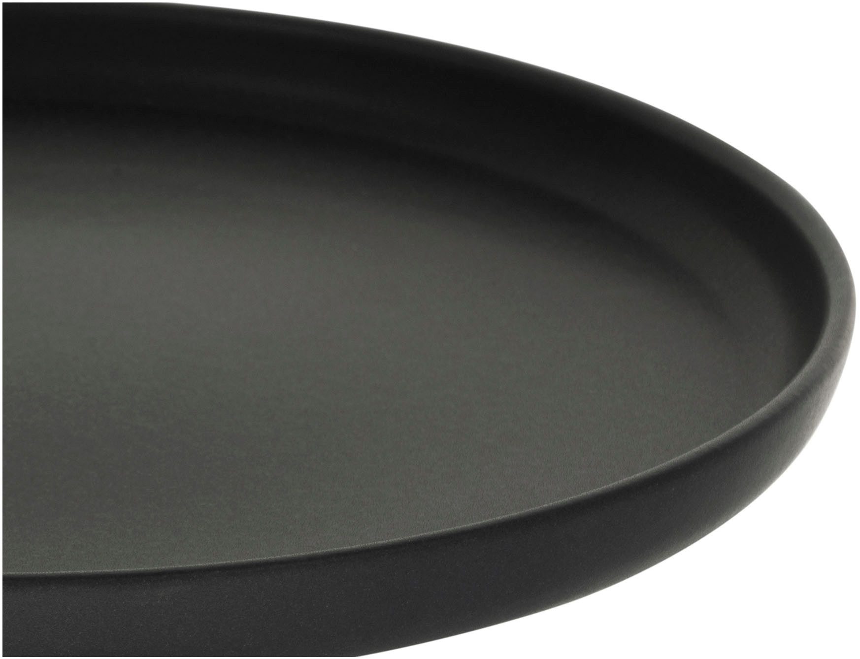 CreaTable Kombiservice Geschirr-Set Uno Black (16-tlg), 4 Personen, Steinzeug, Service, schwarz, seidenmatte Spezialglasur, M16 Teile, für 4 Personen