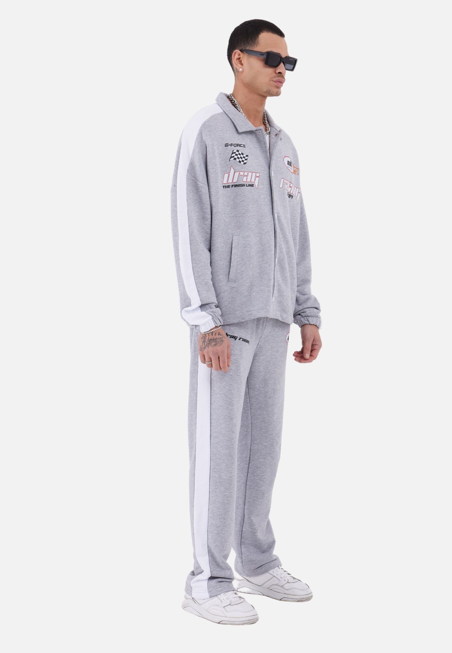OSSY HOMER Trainingsanzug Set Drag Racing Freizeit Unisex Oversize