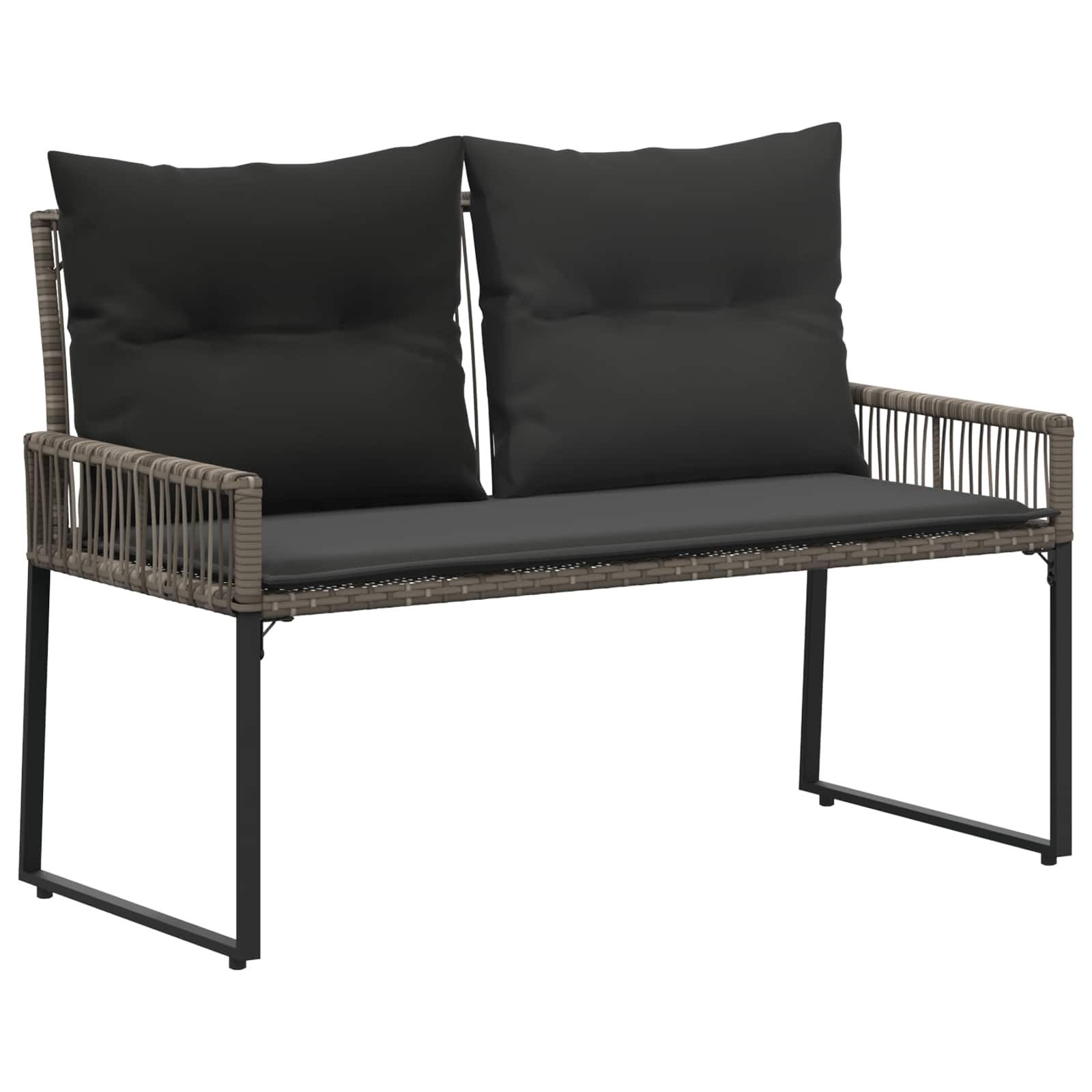 vidaXL Gartenbank Bank Outdoor 2 -Seater 4 Stk. 110 x 59 x 82 cm Poly-Rattan (4-St)