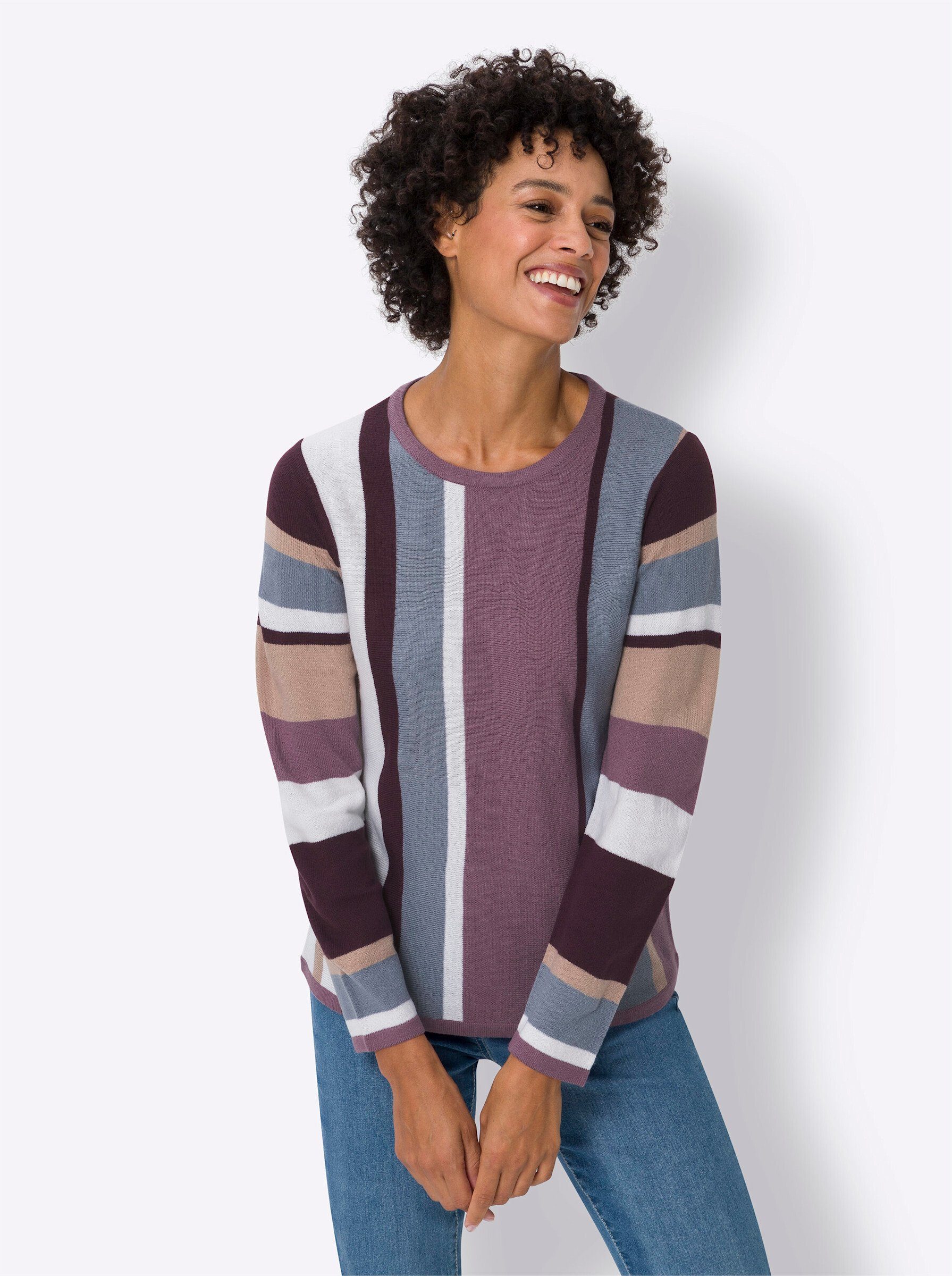 Strickpullover Rundhals-Pullover