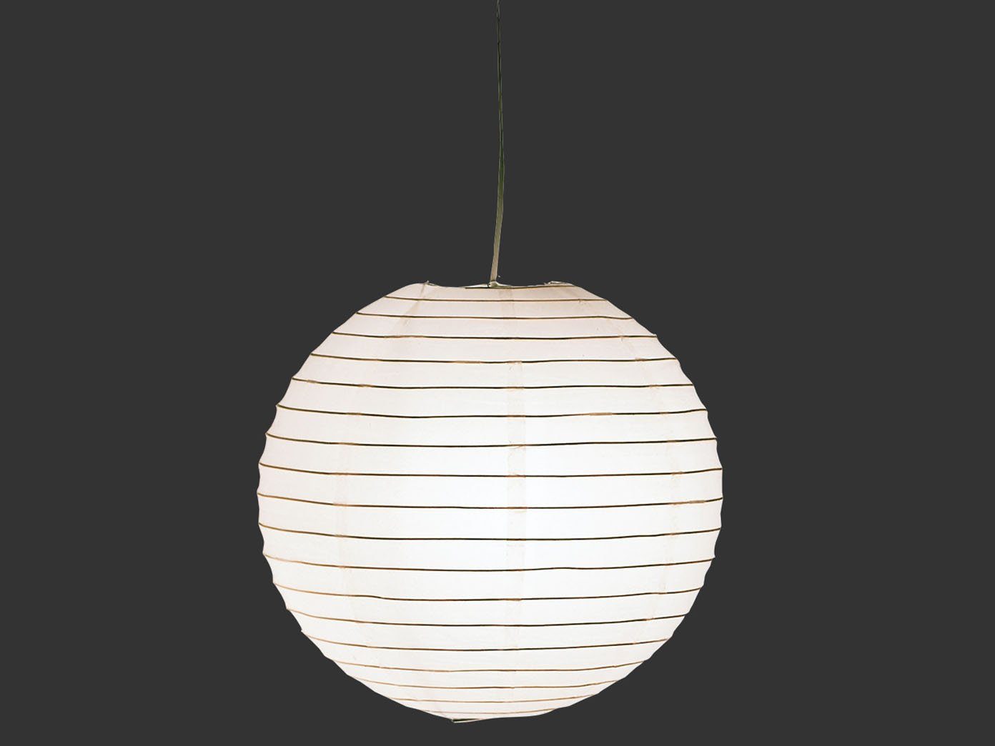Ø40cm LED wechselbar, Pendelleuchte, chinesische Lampion japanische LED Weiß, Lampenschirm Papier-lampen, Warmweiß, meineWunschleuchte