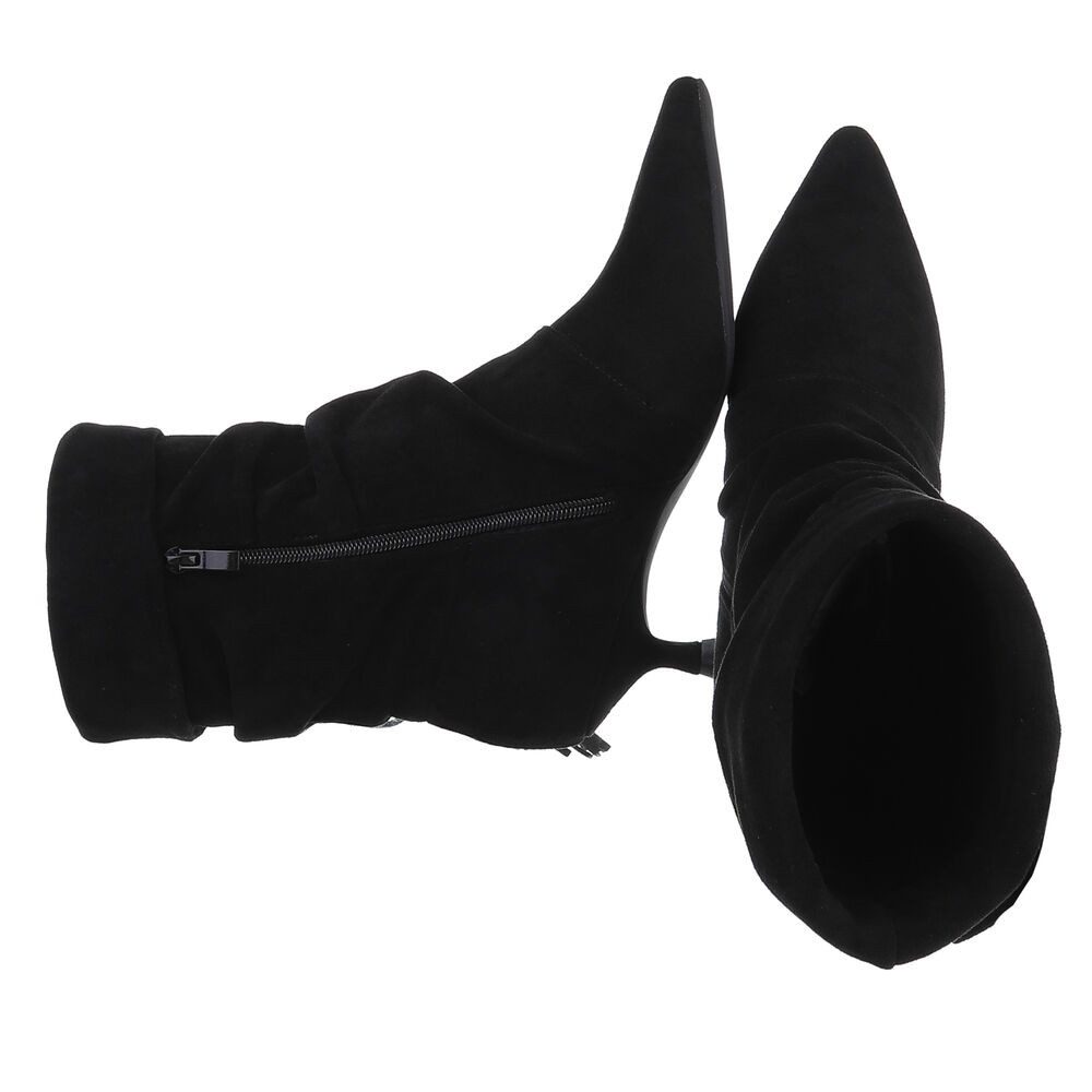 Ital-Design Eleganter Stiefel mit Fransendetails für Damen Stiefelette (904 günstig online kaufen