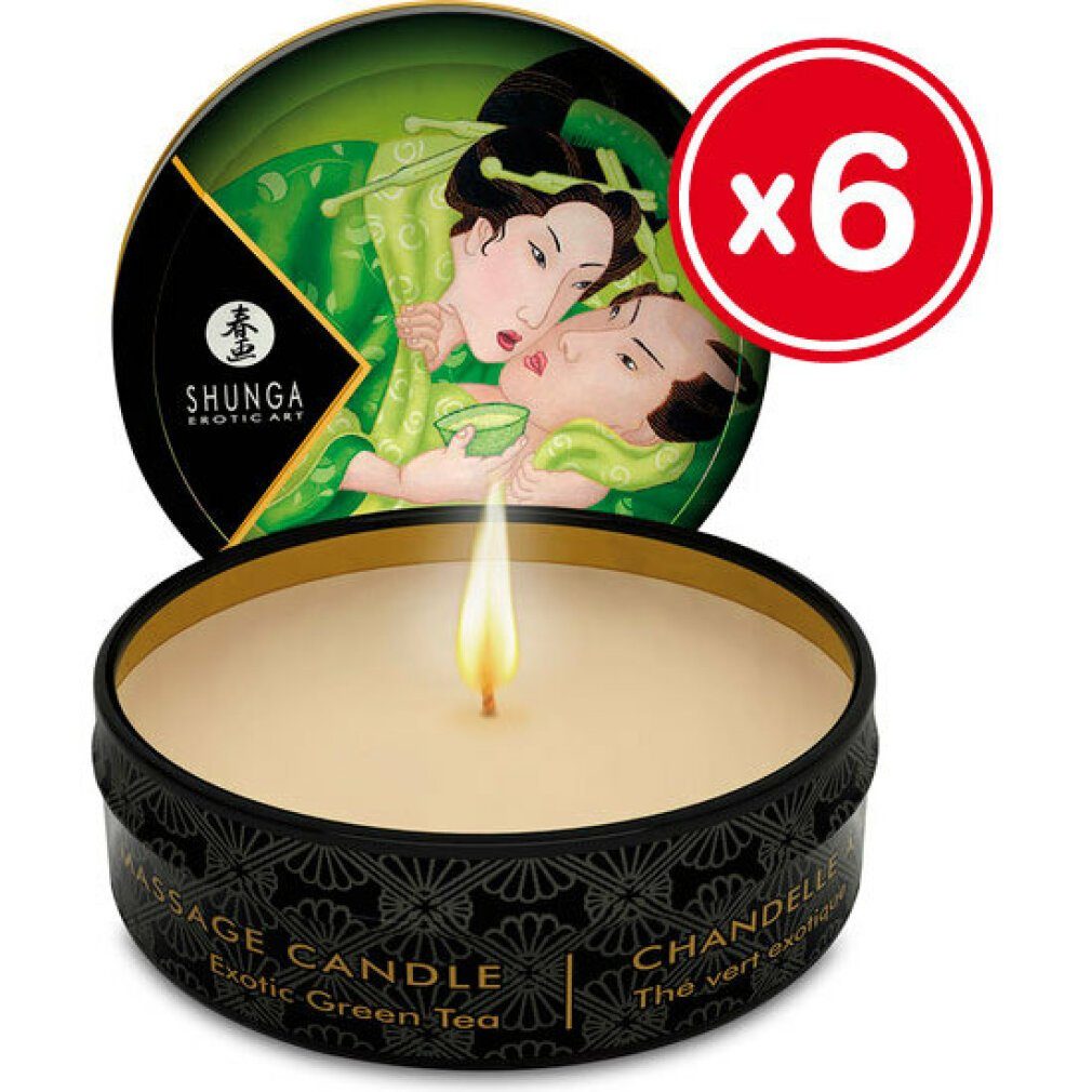 SHUNGA Gleit- & Massageöl SHUNGA Massage Candle Zénitude/Green Tea 30ml, 6 pcs