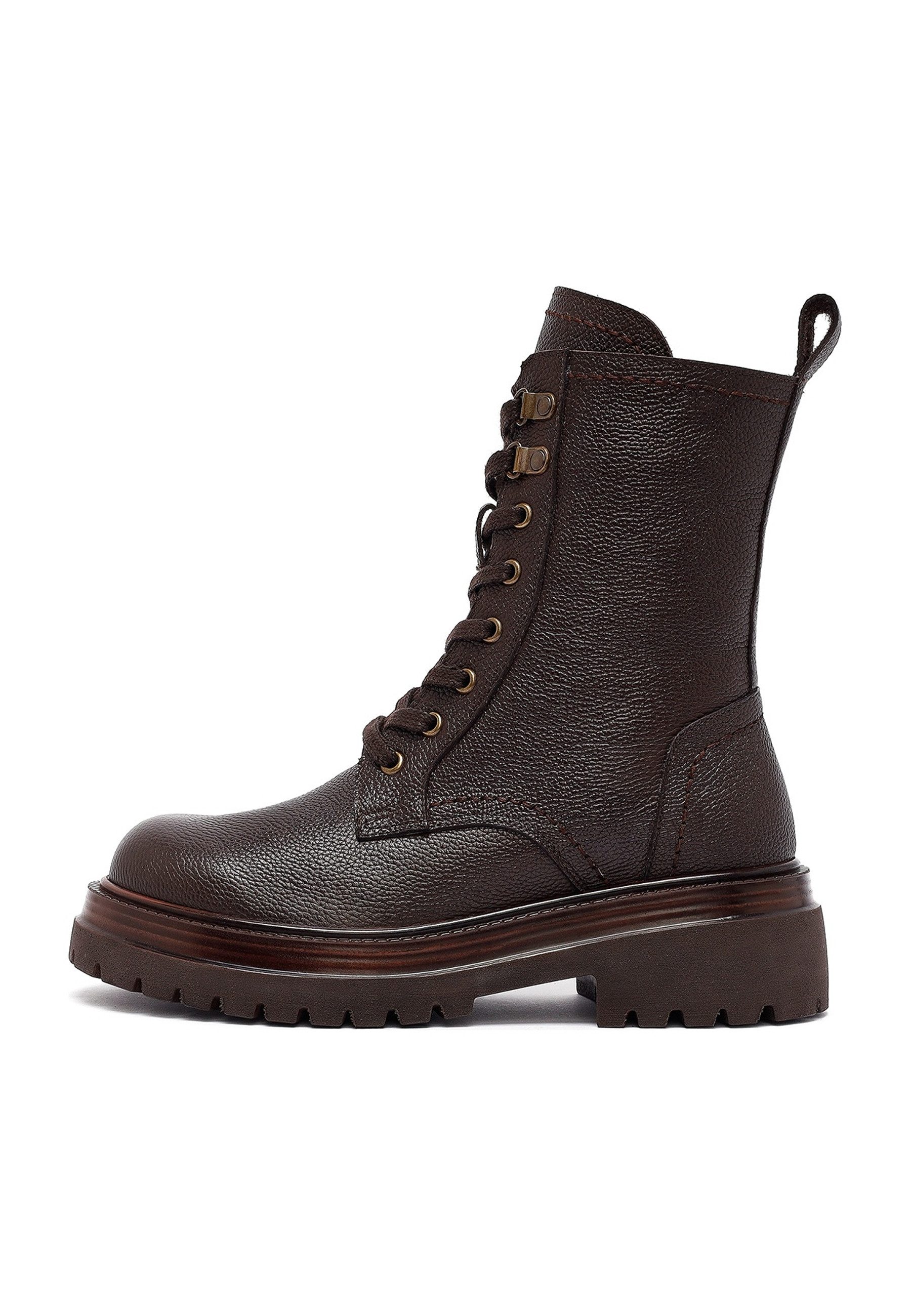 Derimod Chunky Combat Boots Aus Echtem Leder Ankleboots