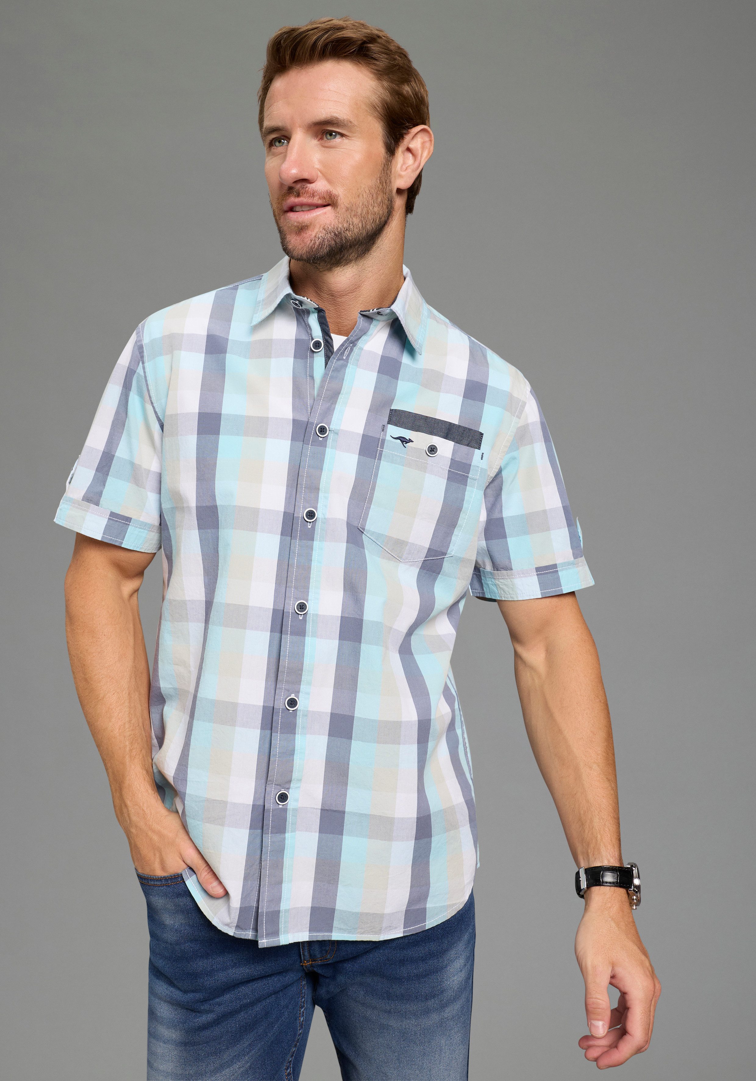 KangaROOS Kurzarmhemd Kurzarm, für Casual- und Streetwear, aus Baumwolle, Comfort Fit. € 39,99, (€ 39,99 pro 1 Stk).