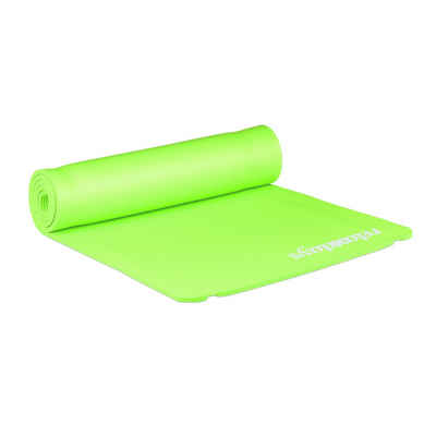 relaxdays Yogamatte Yogamatte 1 cm dick einfarbig, Grün