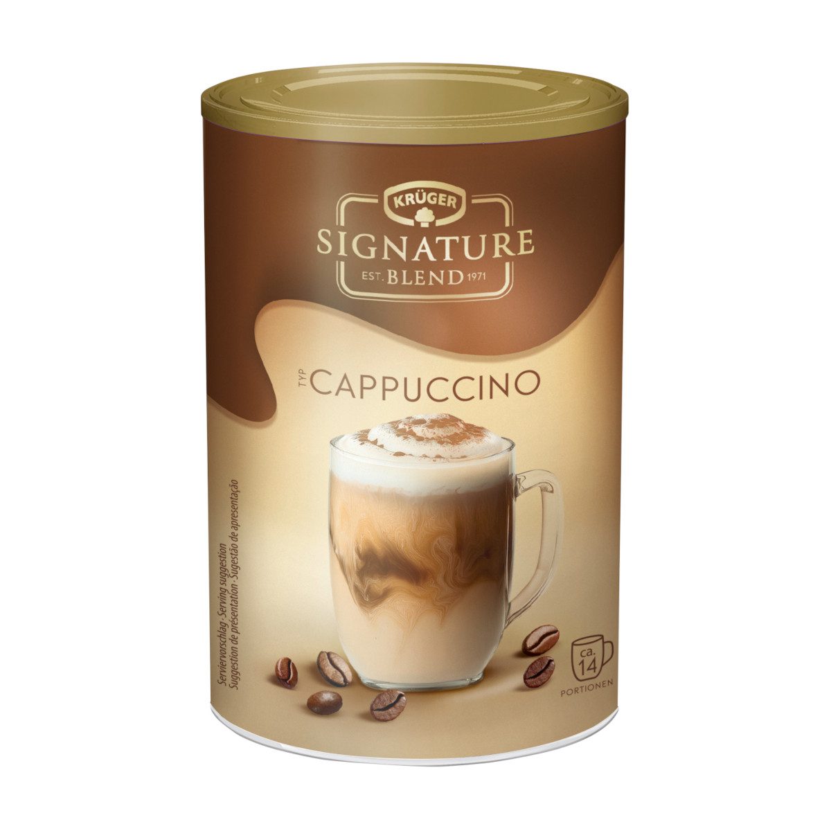 Krüger Kaffee, Krüger Signature Blend Cappuccino Getränkepulver Packung 200g